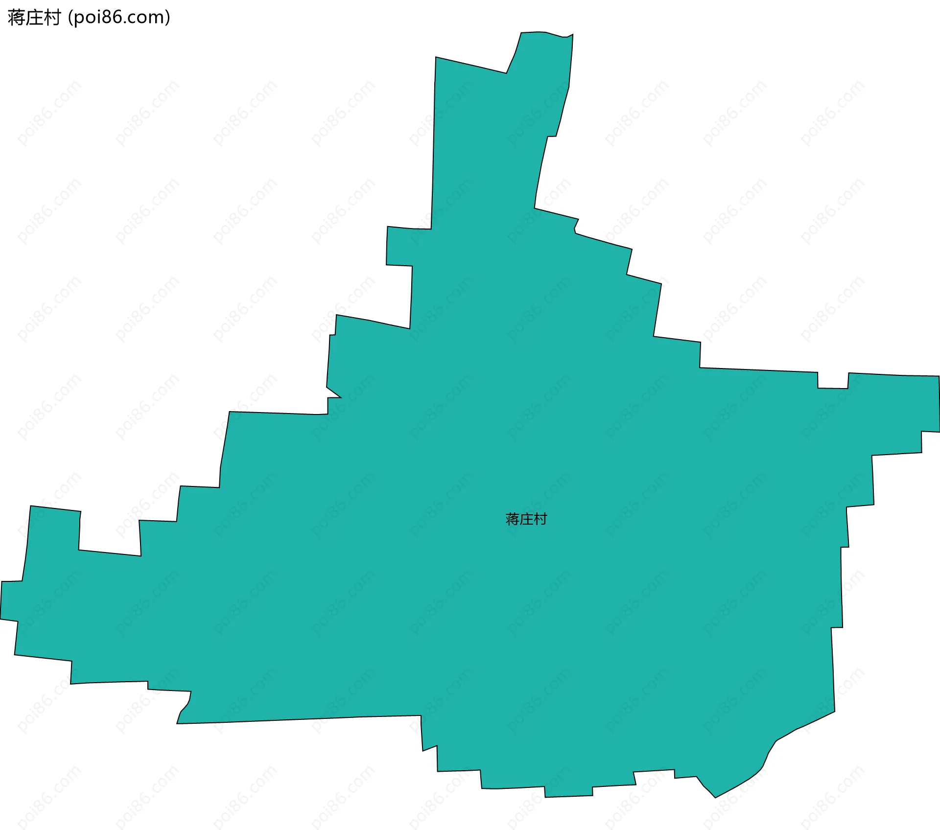 蒋庄村边界地图