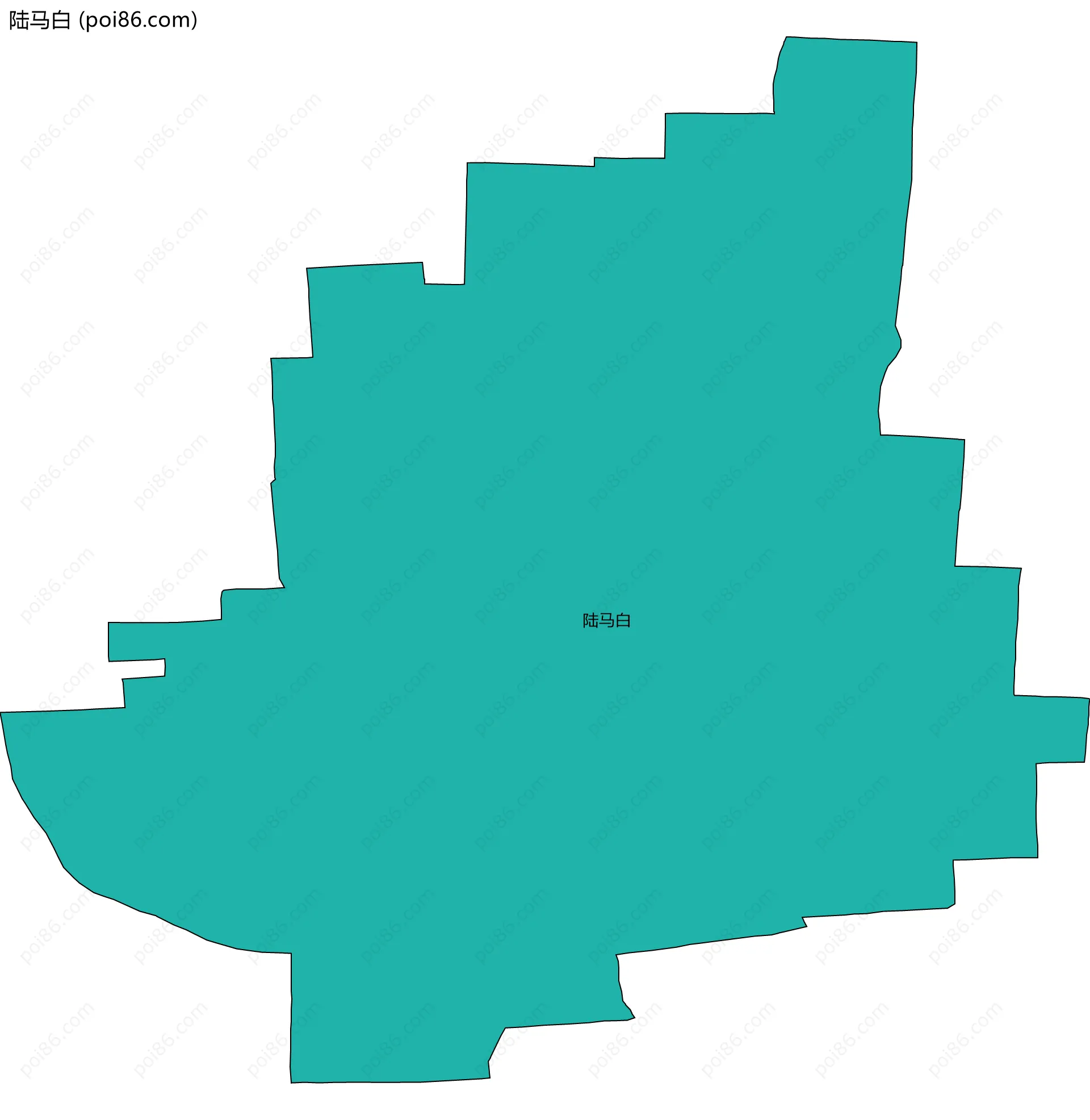 陆马白边界地图