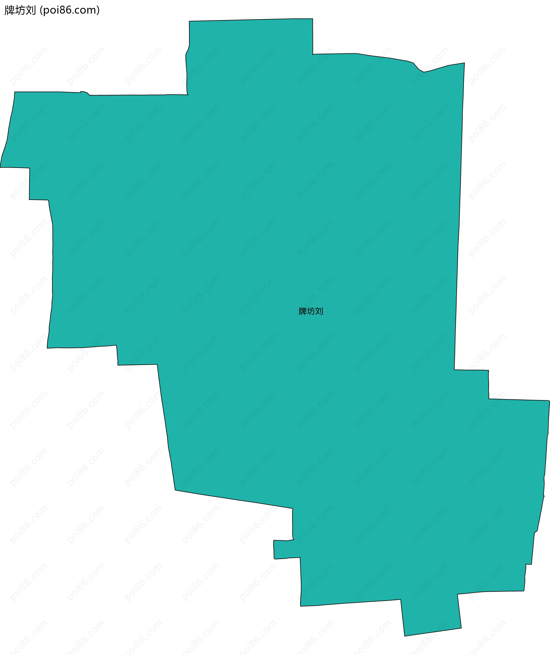 牌坊刘边界地图