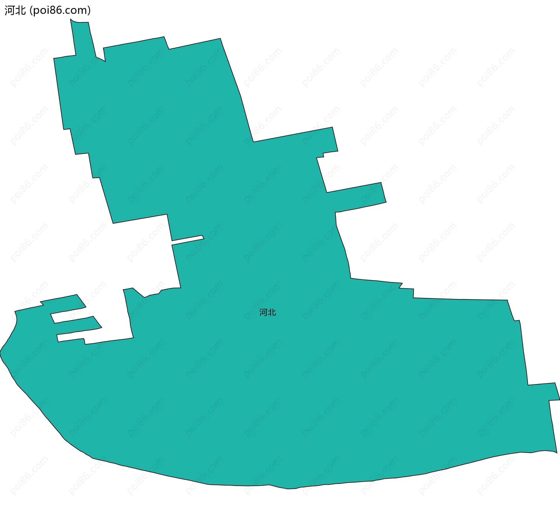 河北边界地图