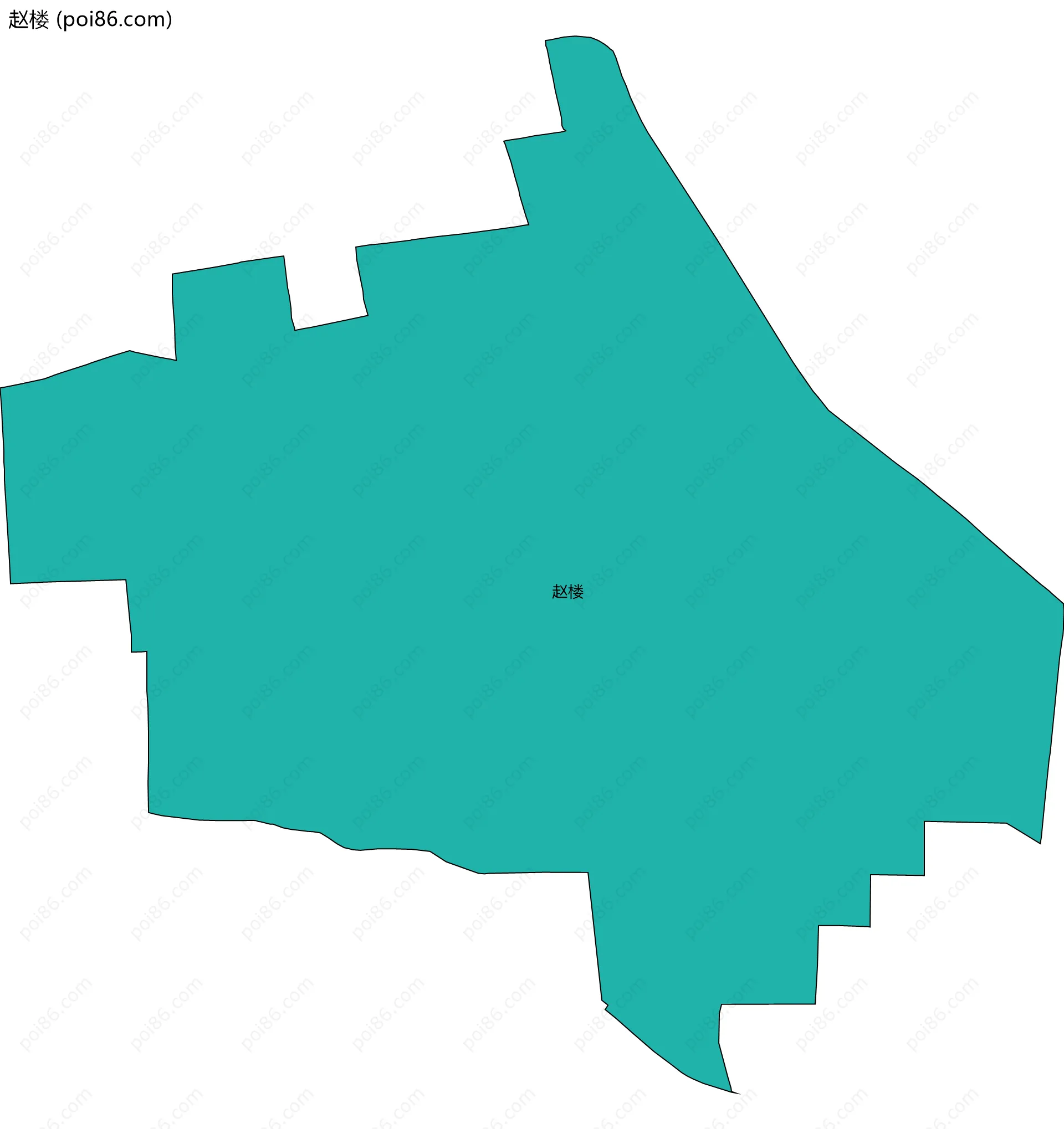 赵楼边界地图