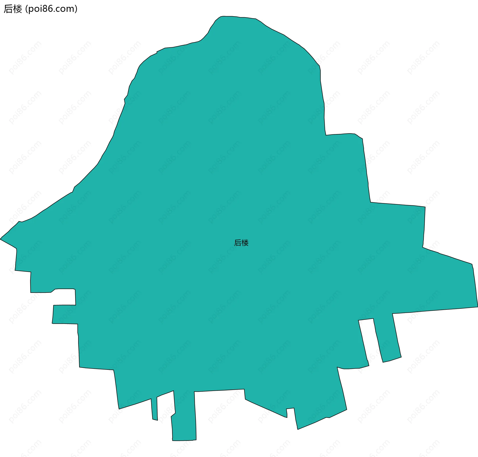后楼边界地图