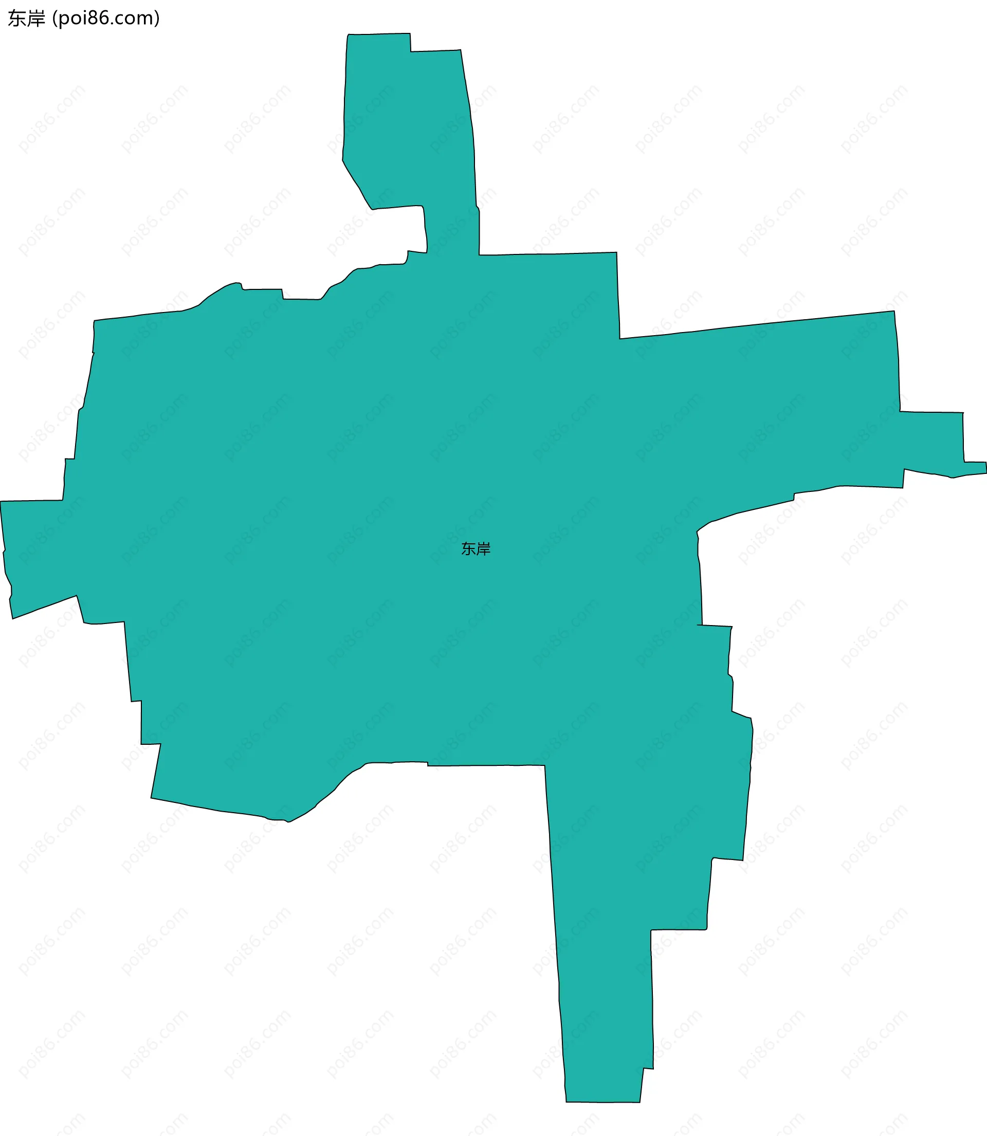 东岸边界地图