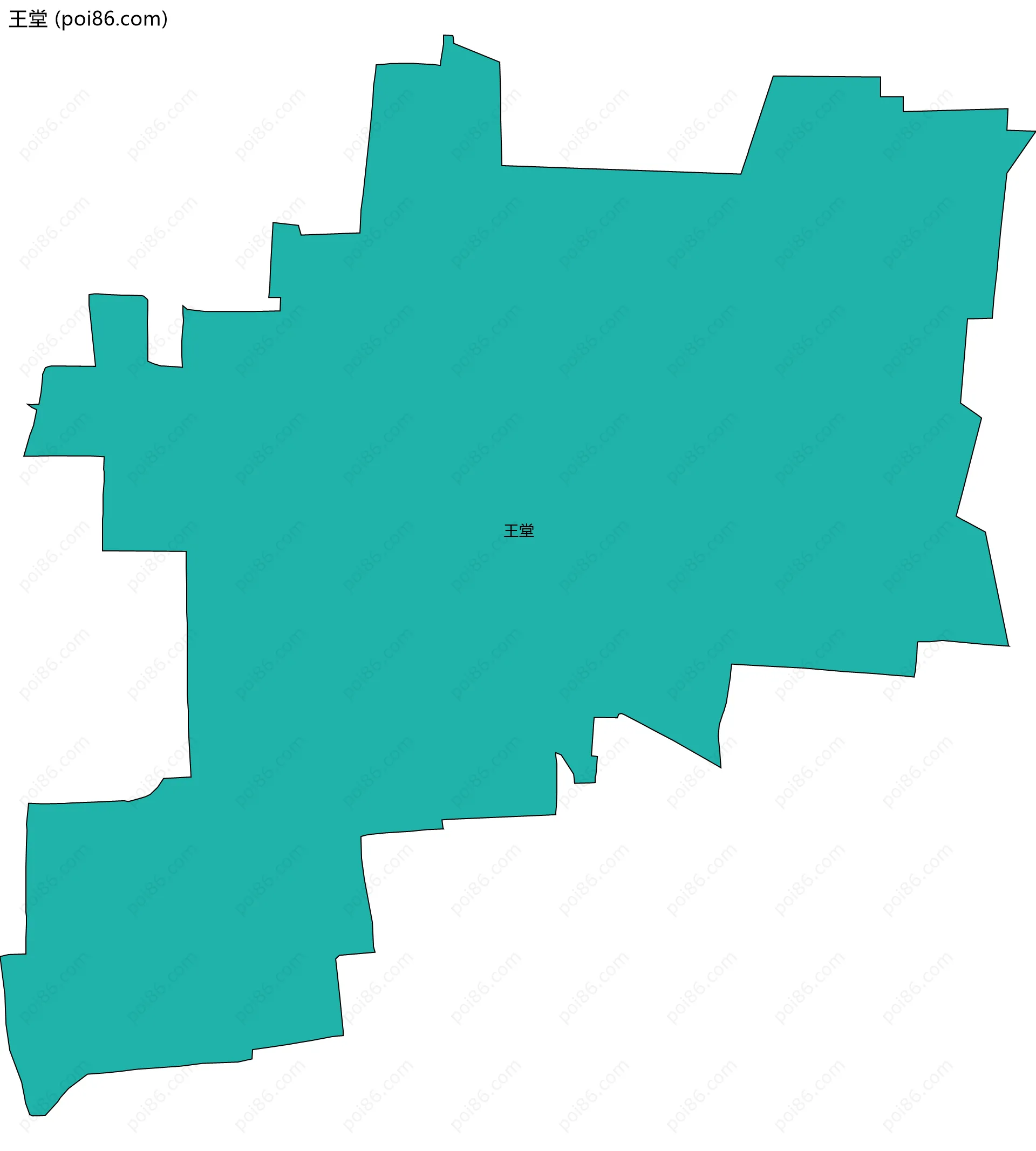 王堂边界地图