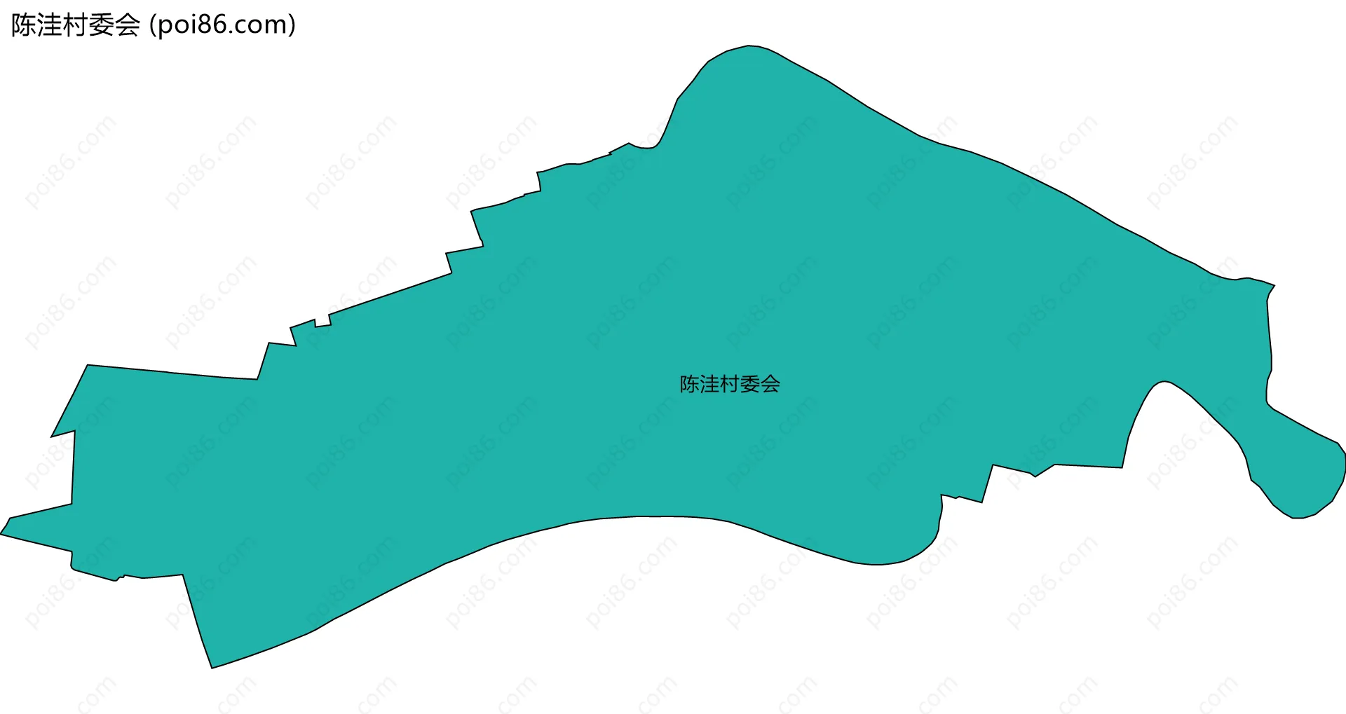 陈洼村委会边界地图