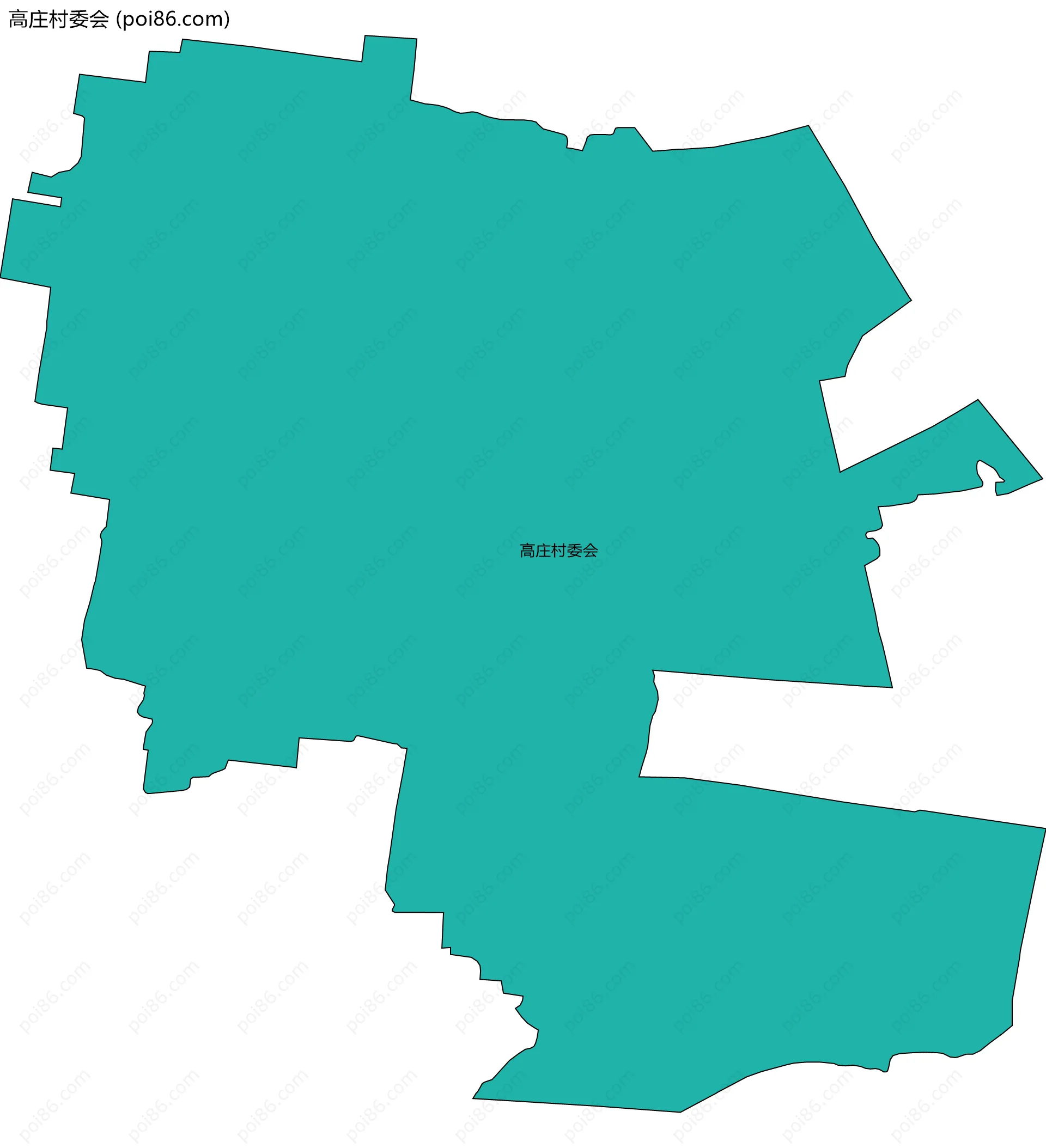 高庄村委会边界地图