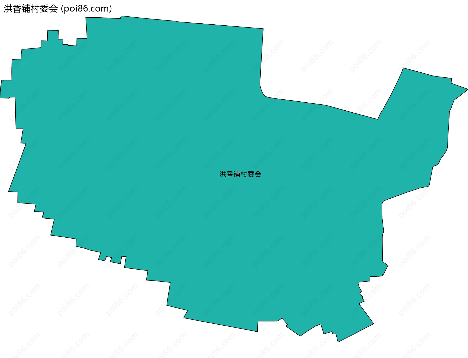 洪香铺村委会边界地图