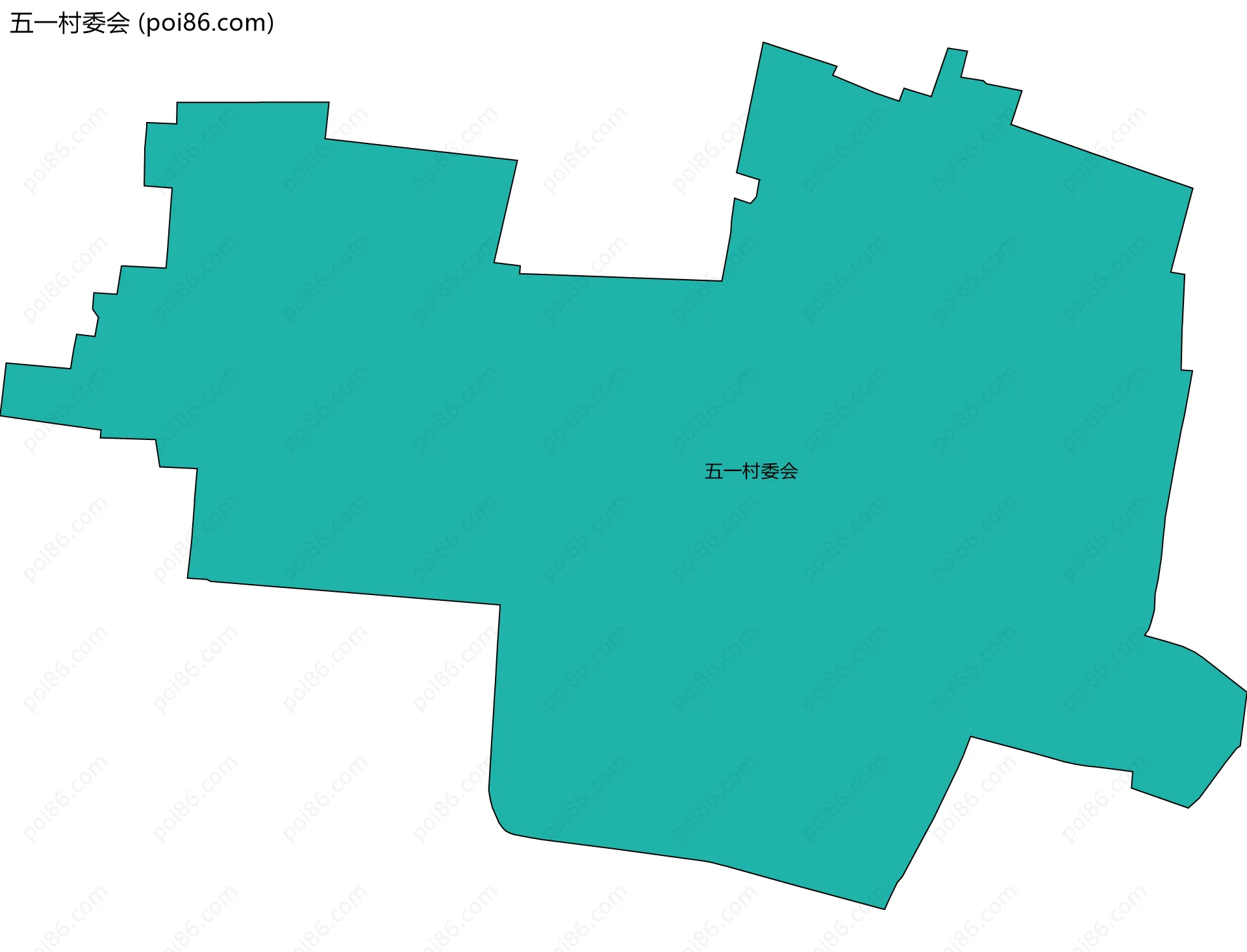 五一村委会边界地图