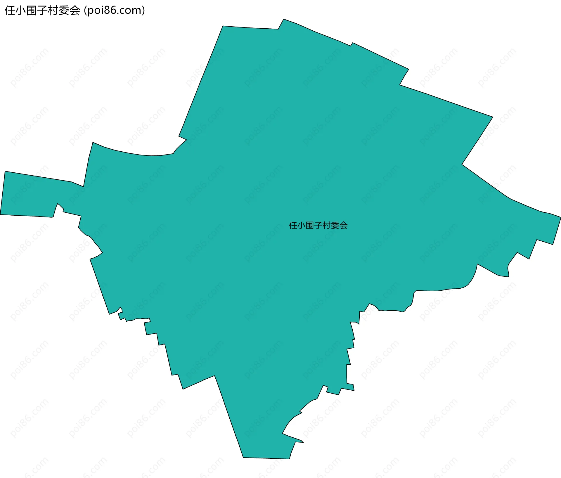 任小围子村委会边界地图