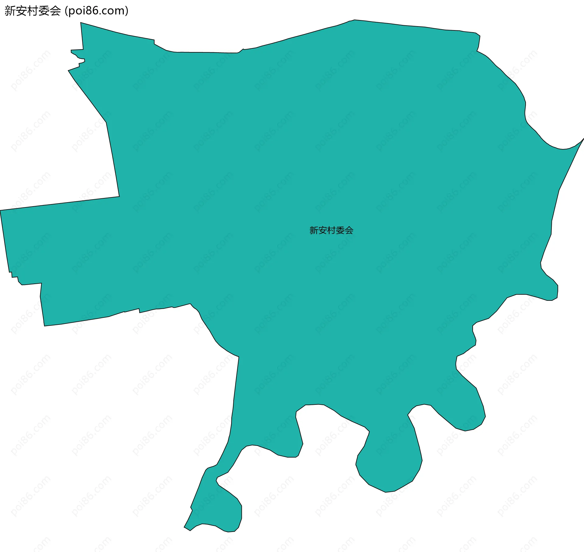 新安村委会边界地图