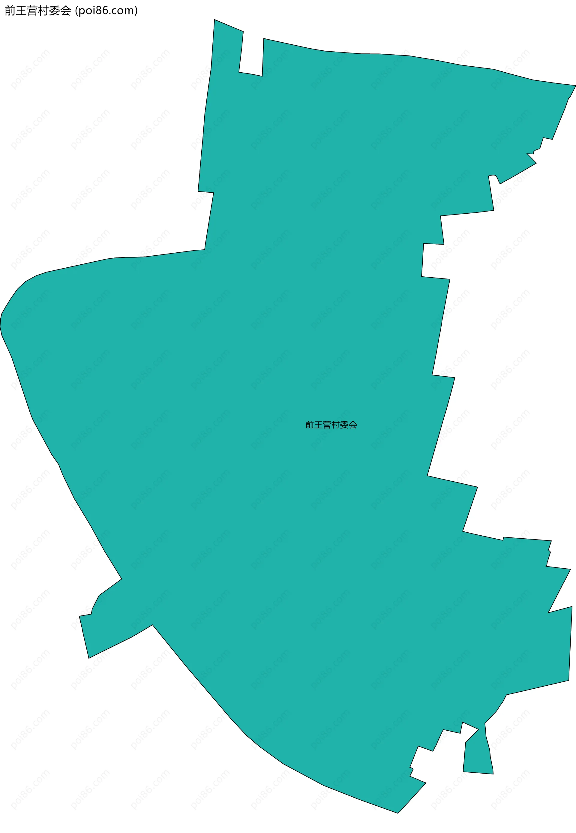 前王营村委会边界地图