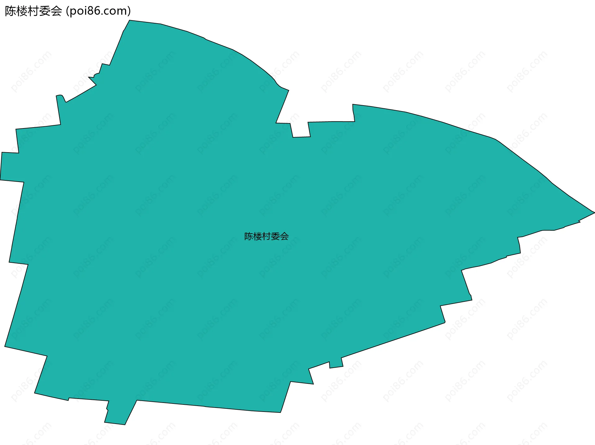 陈楼村委会边界地图