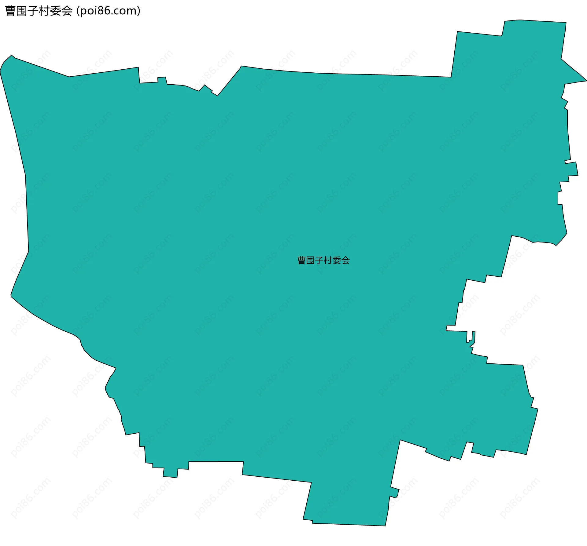 曹围子村委会边界地图