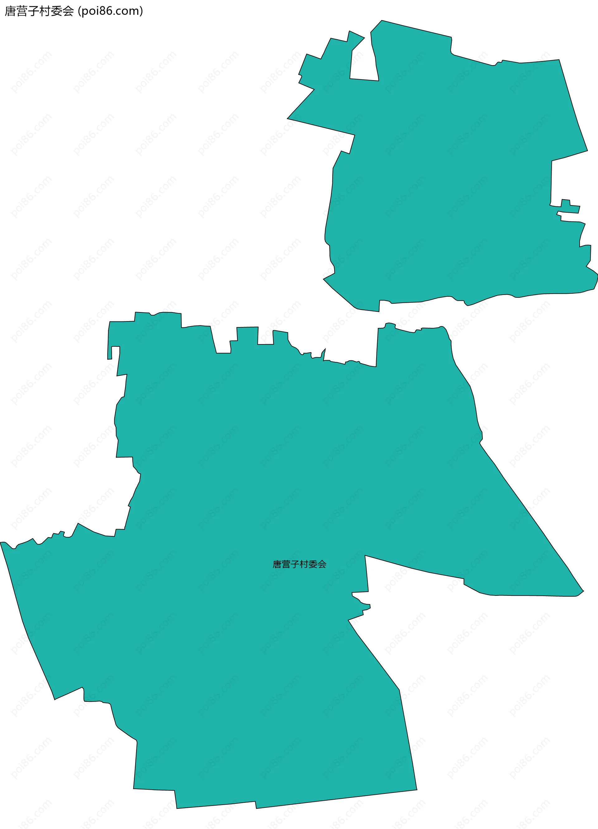 唐营子村委会边界地图