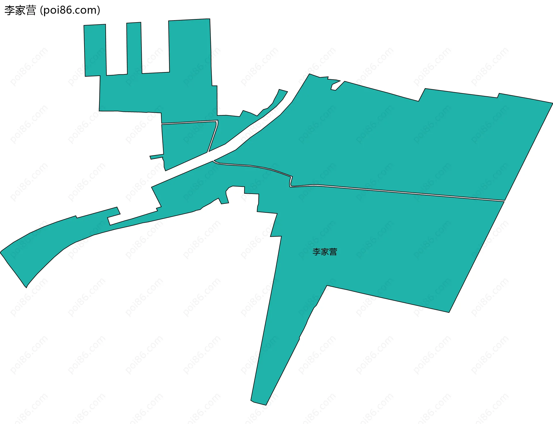 李家营边界地图