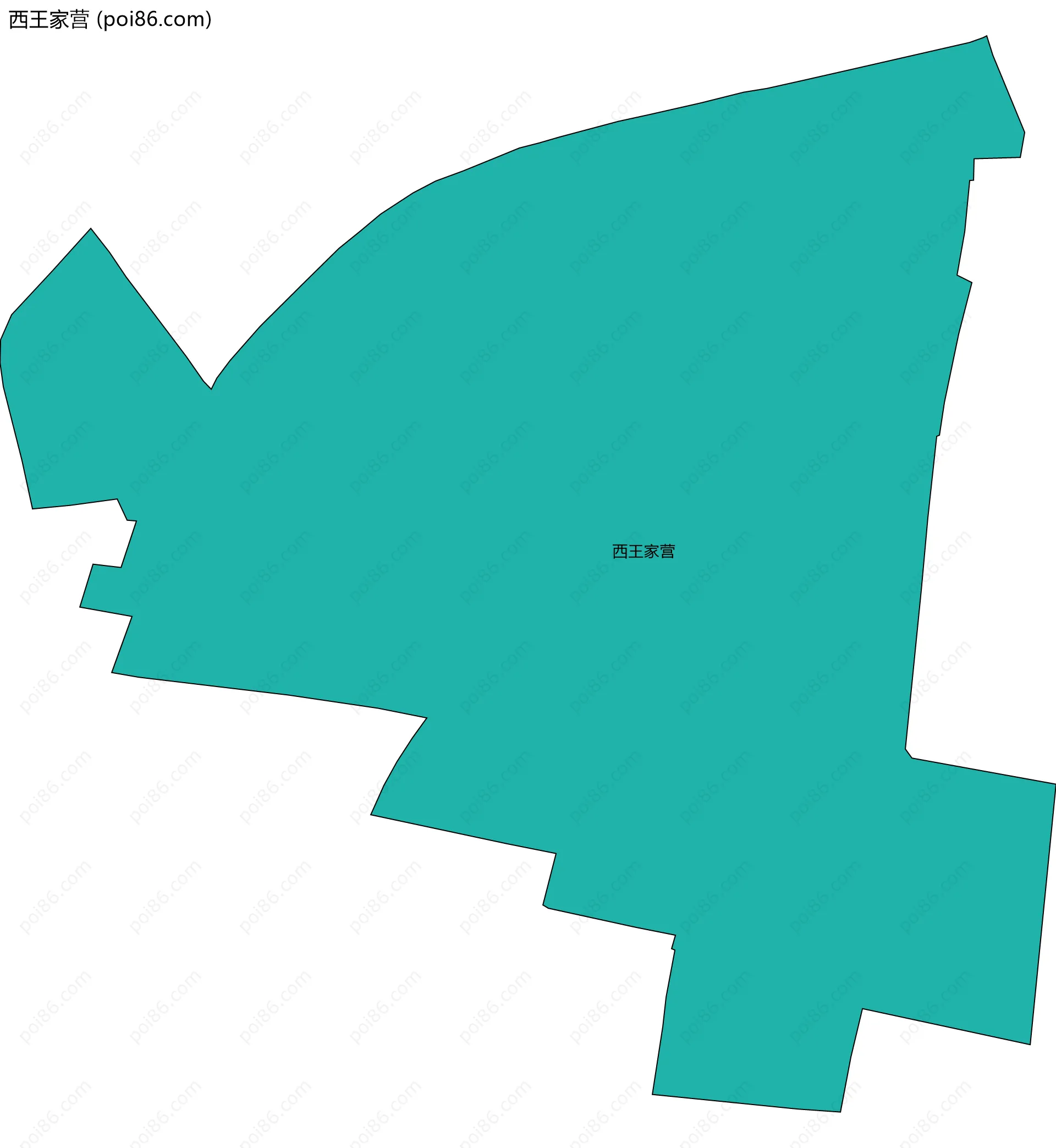 西王家营边界地图