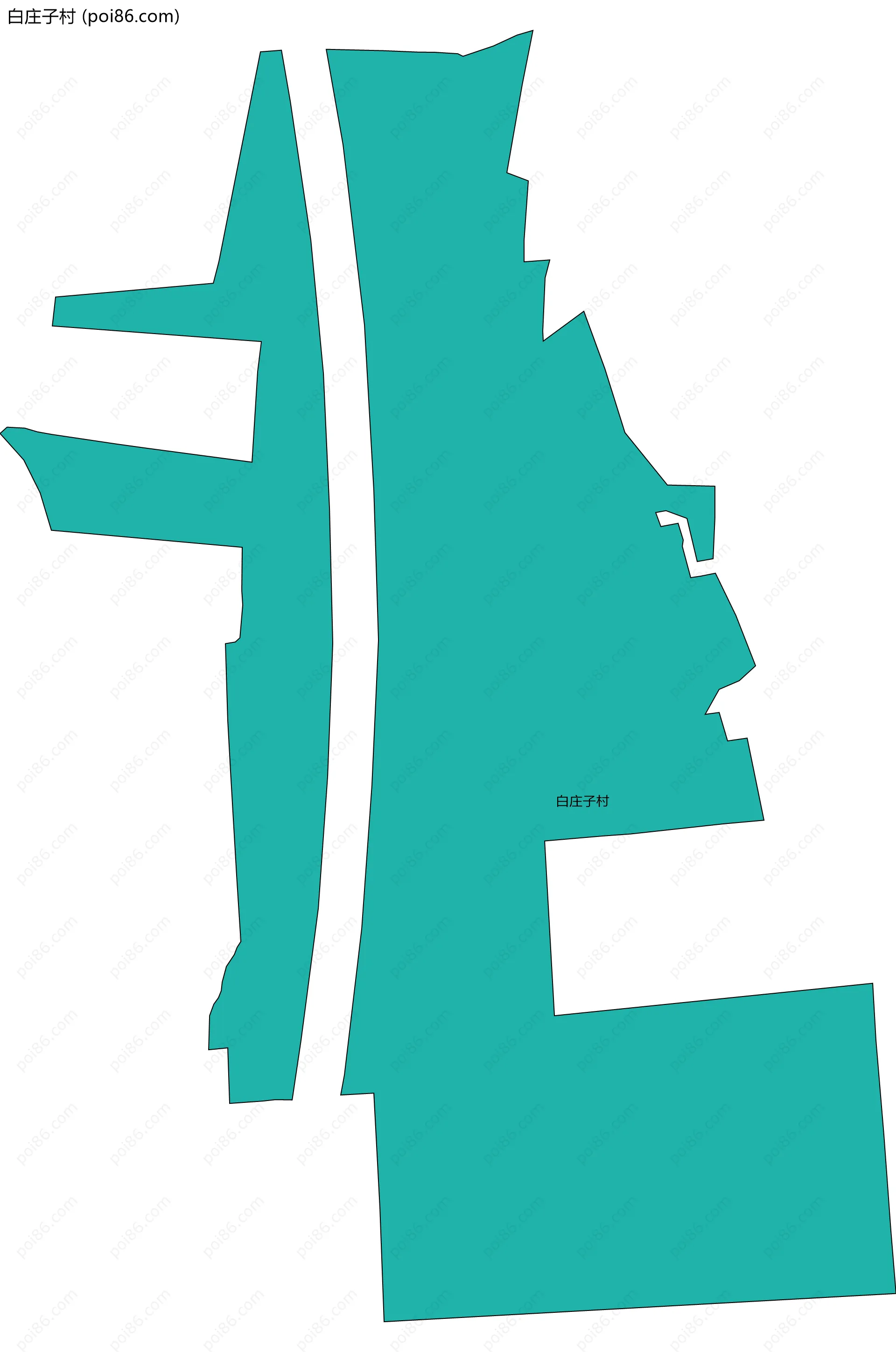 白庄子村边界地图