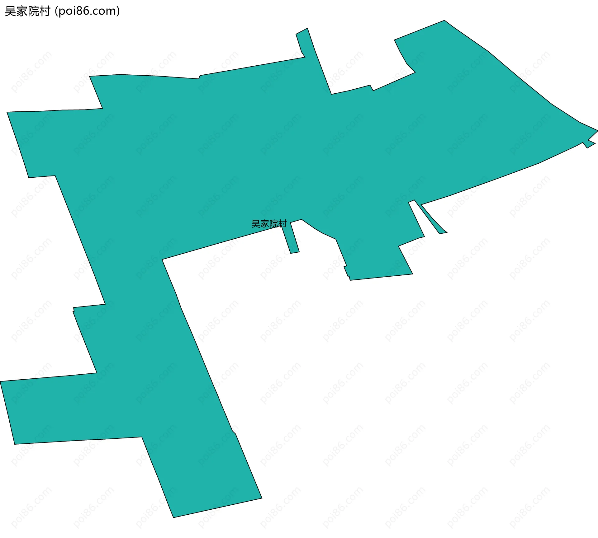吴家院村边界地图