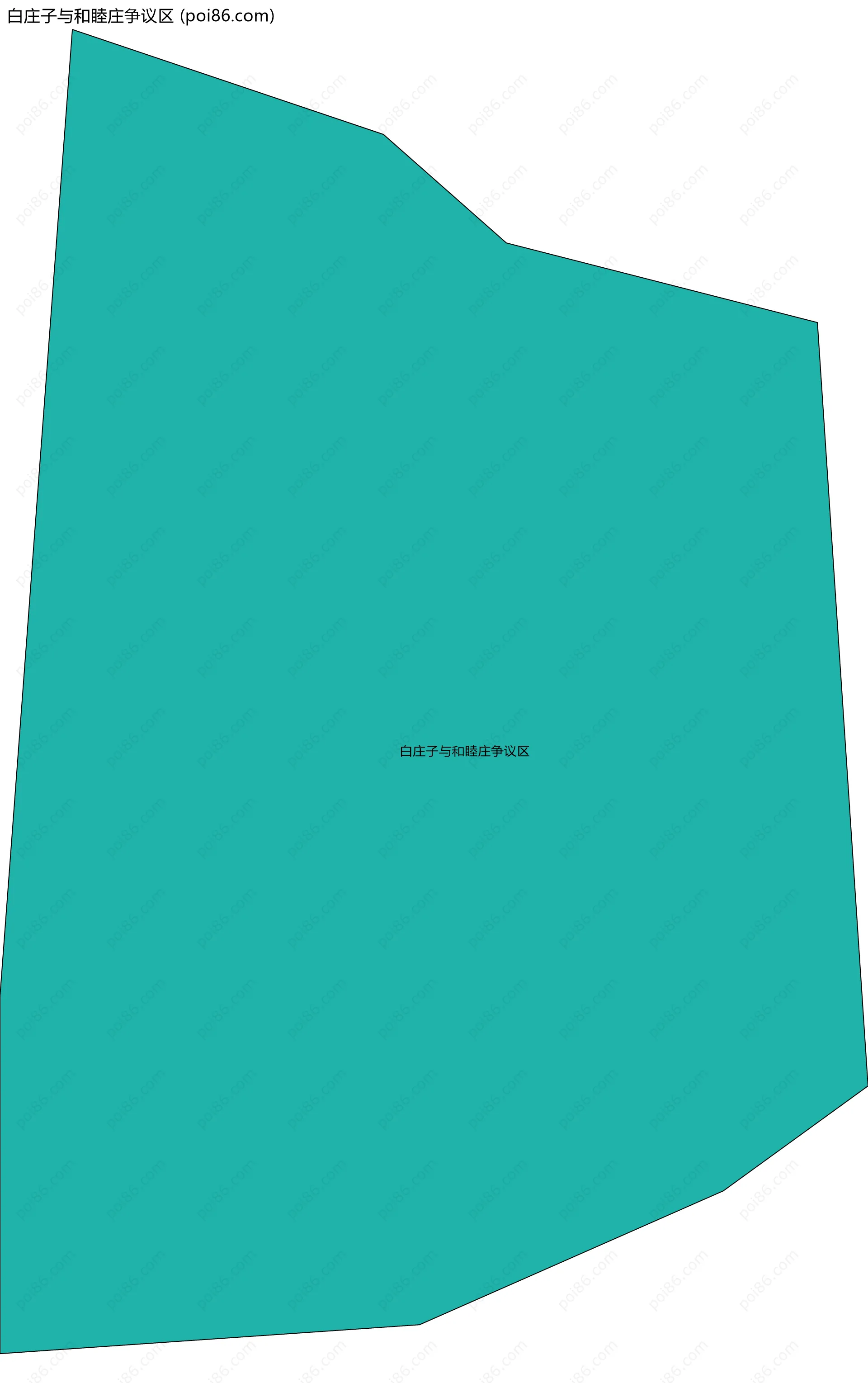 白庄子与和睦庄争议区边界地图