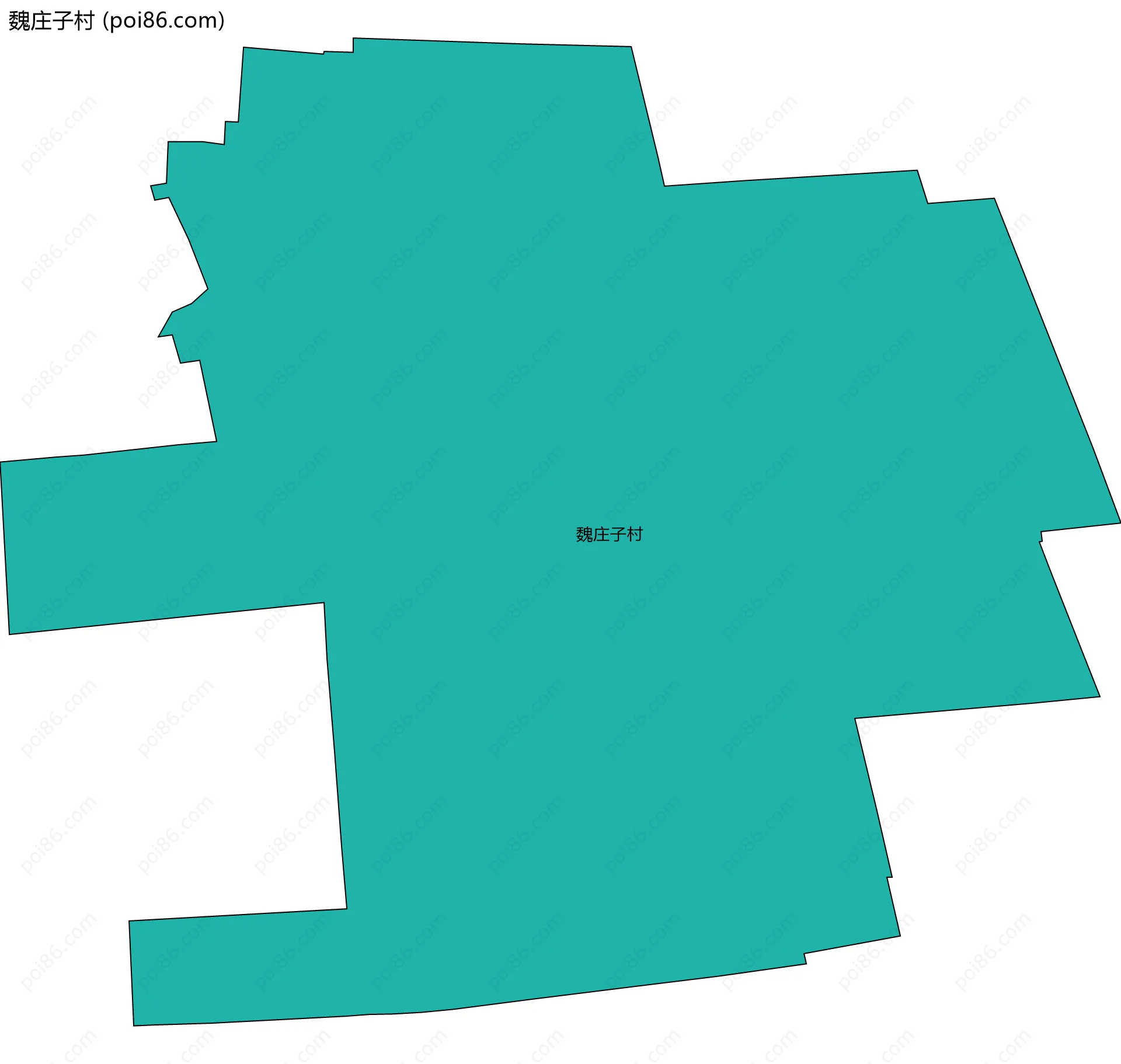 魏庄子村边界地图