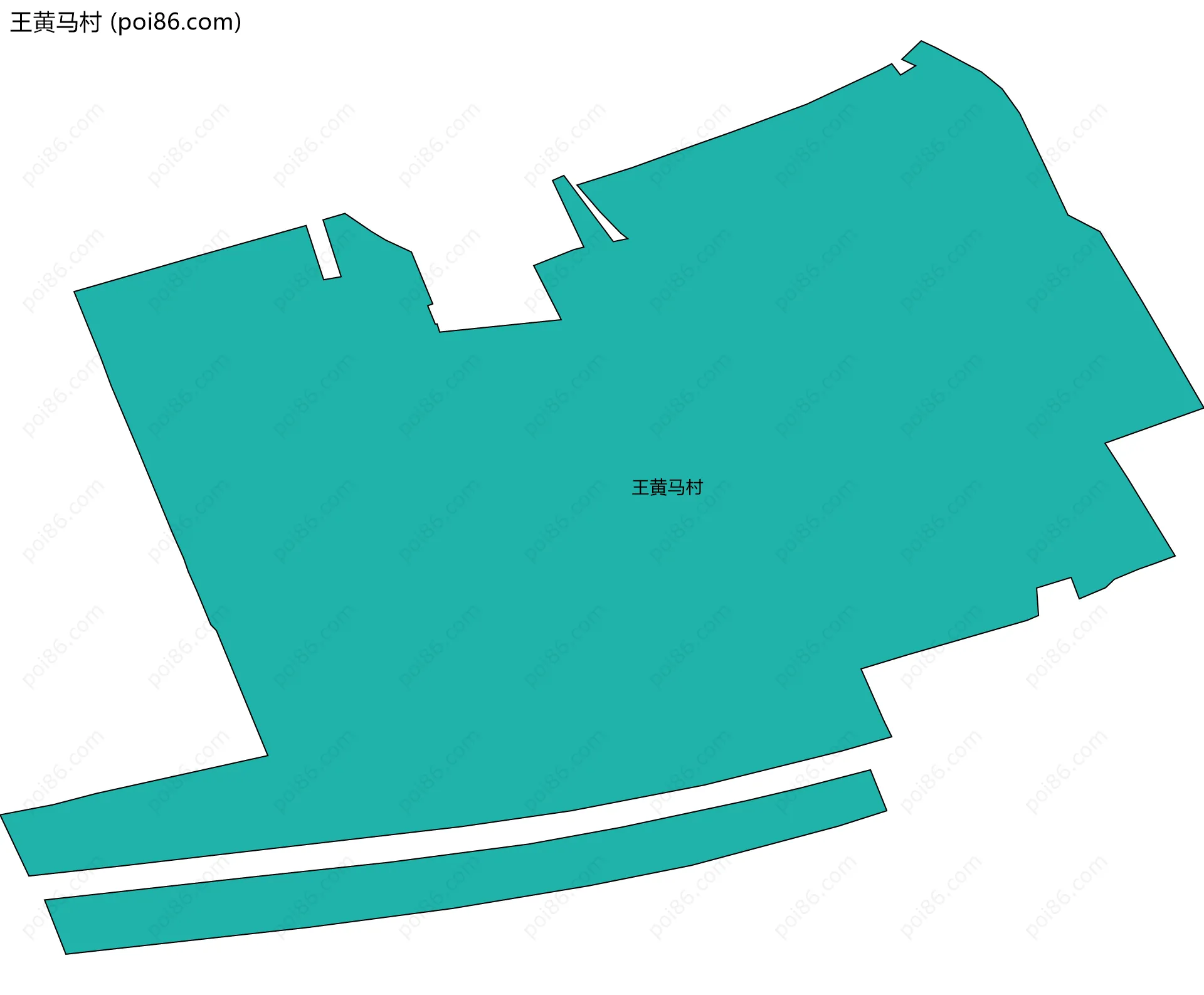 王黄马村边界地图