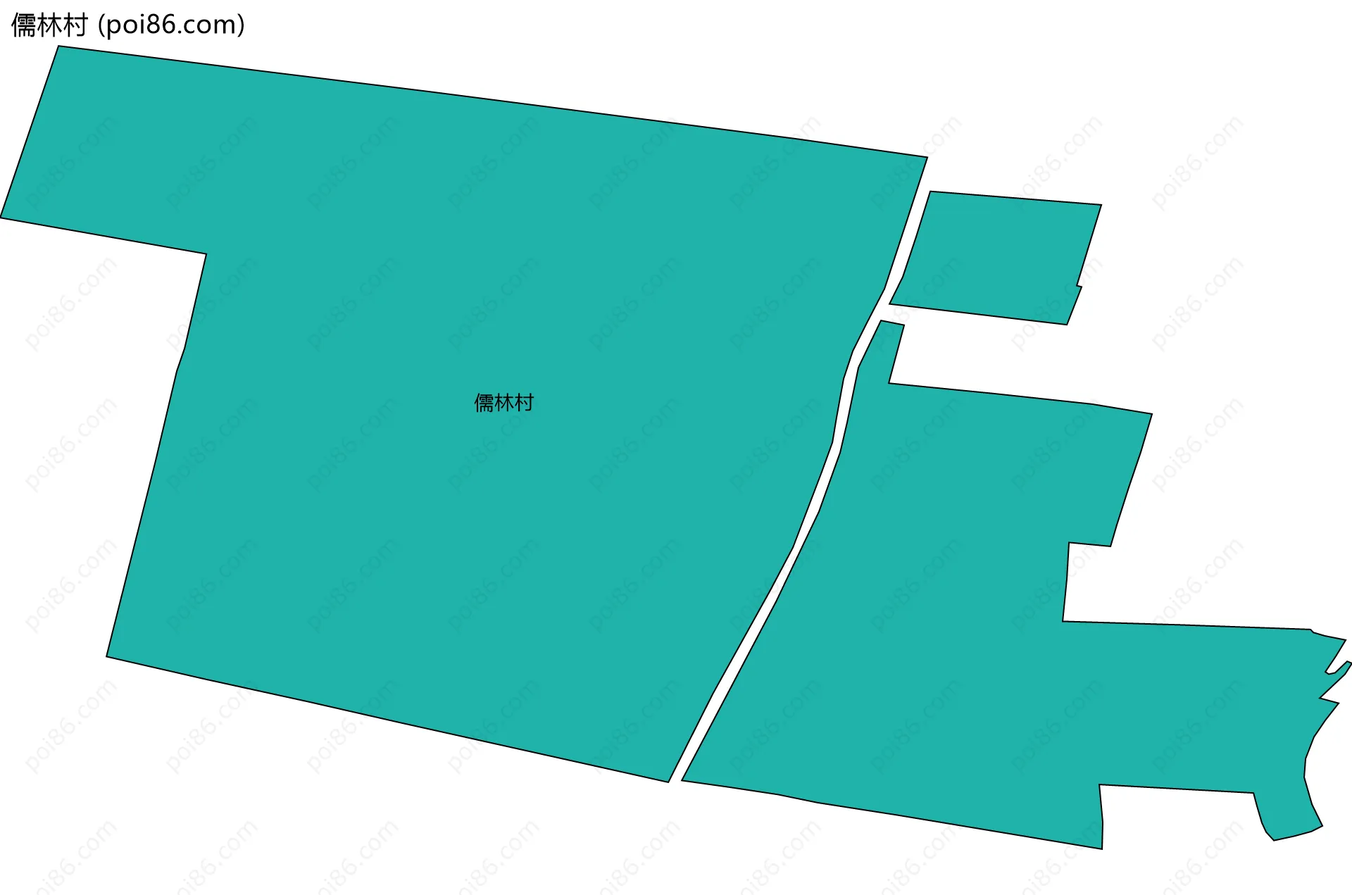 儒林村边界地图