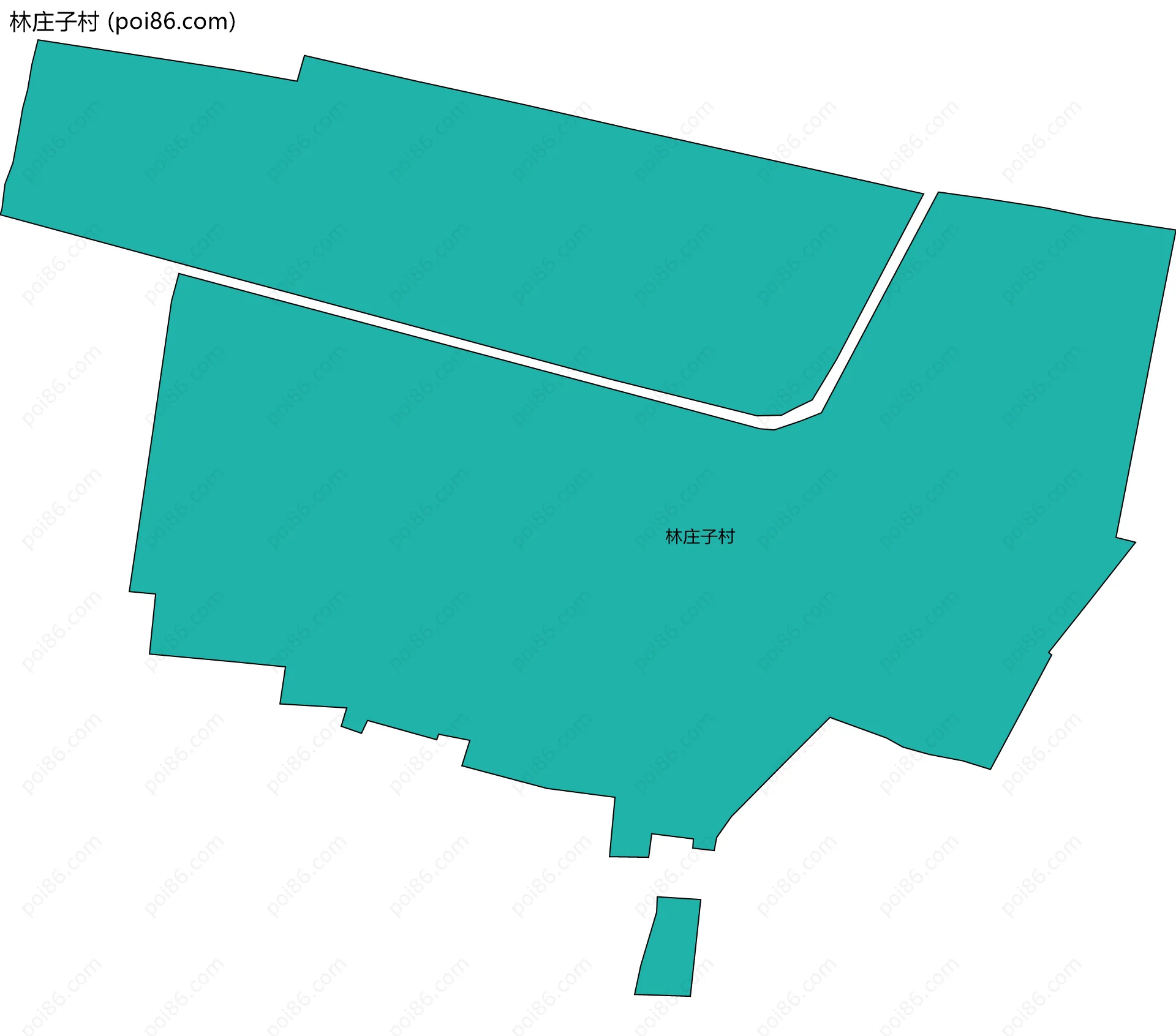 林庄子村边界地图