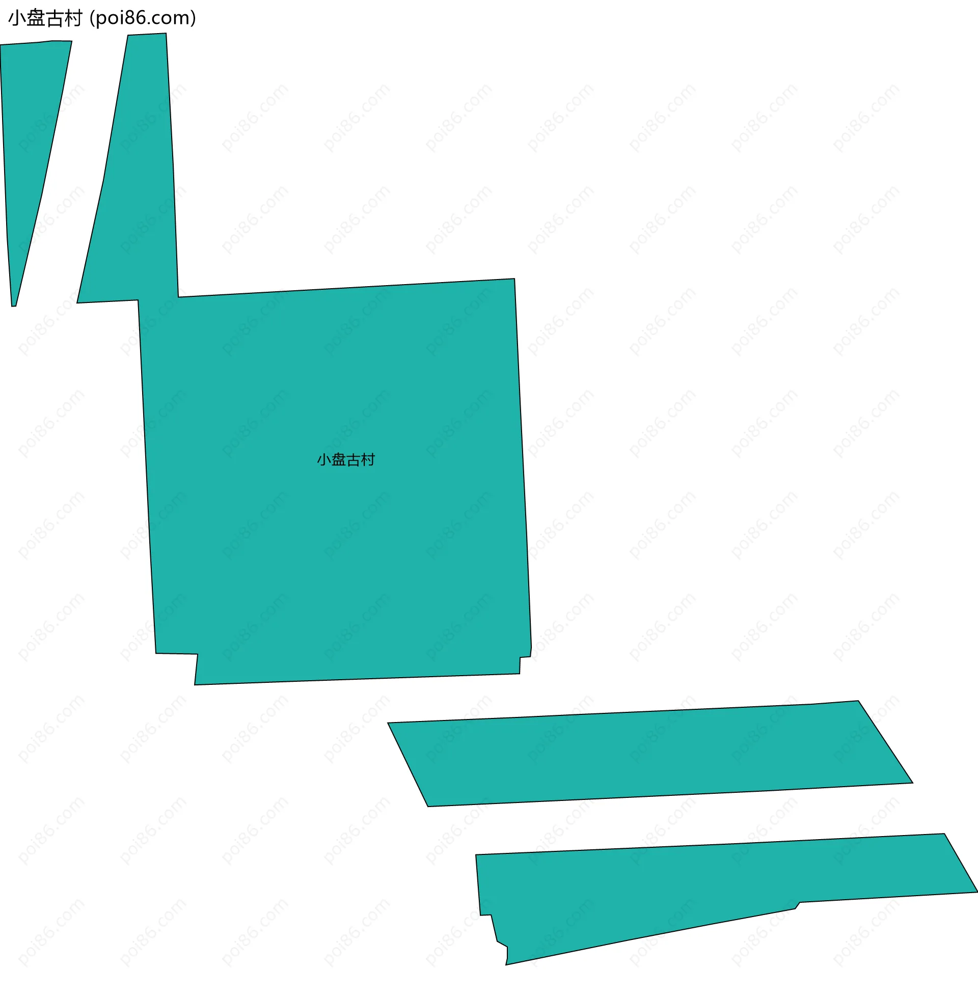 小盘古村边界地图