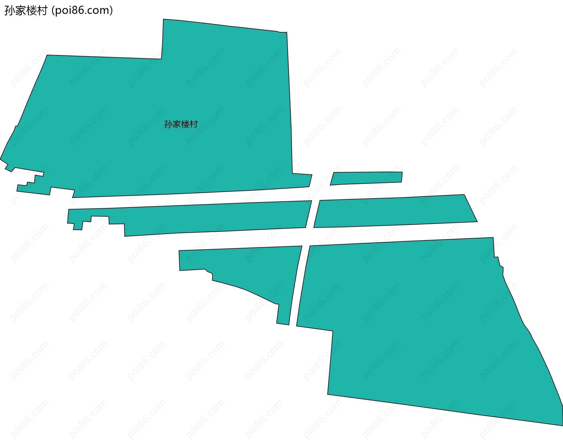 孙家楼村边界地图