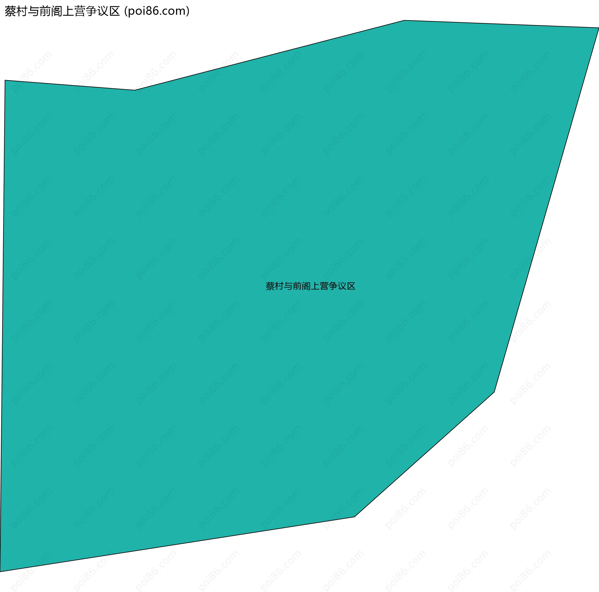 蔡村与前阁上营争议区边界地图