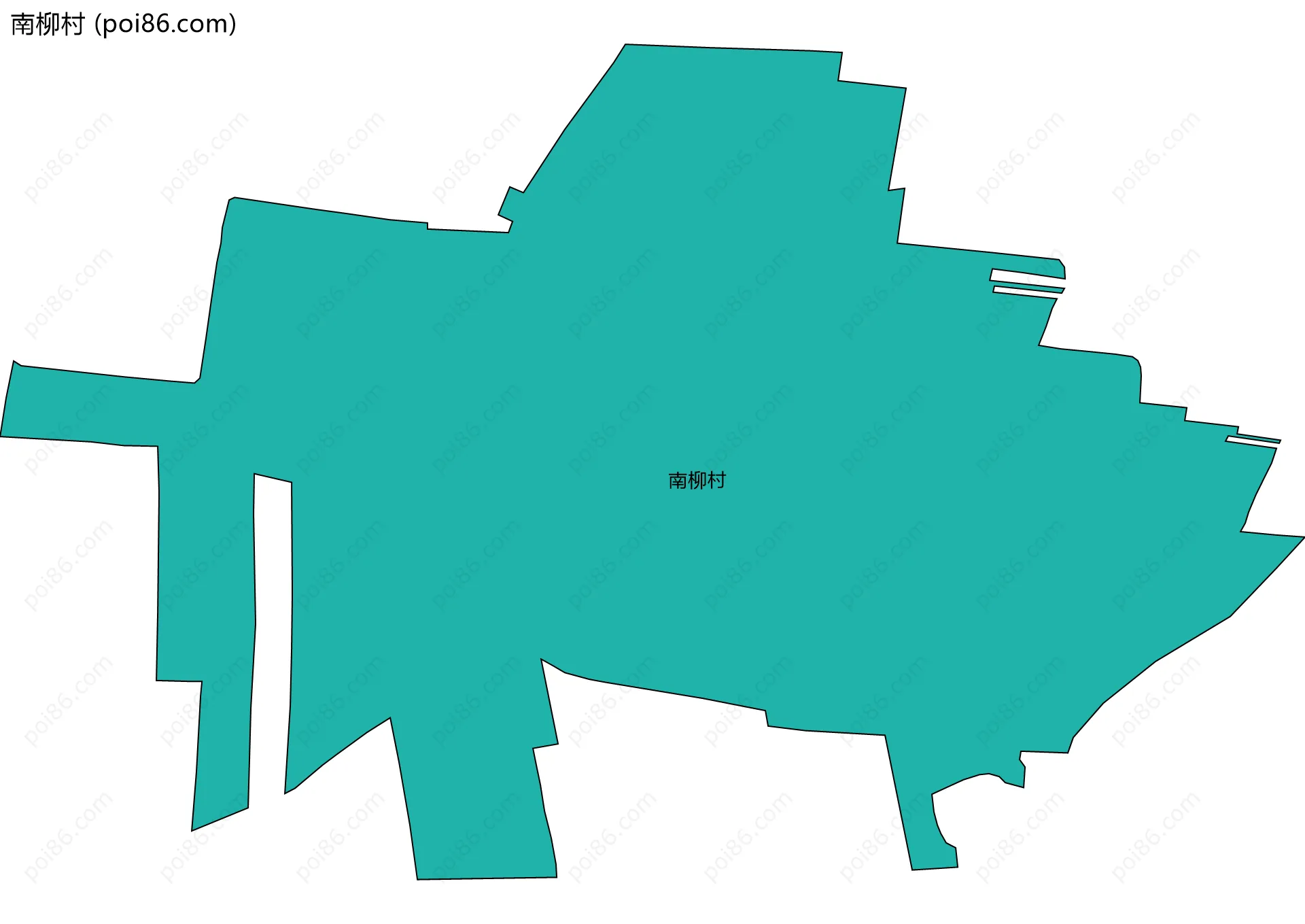 南柳村边界地图