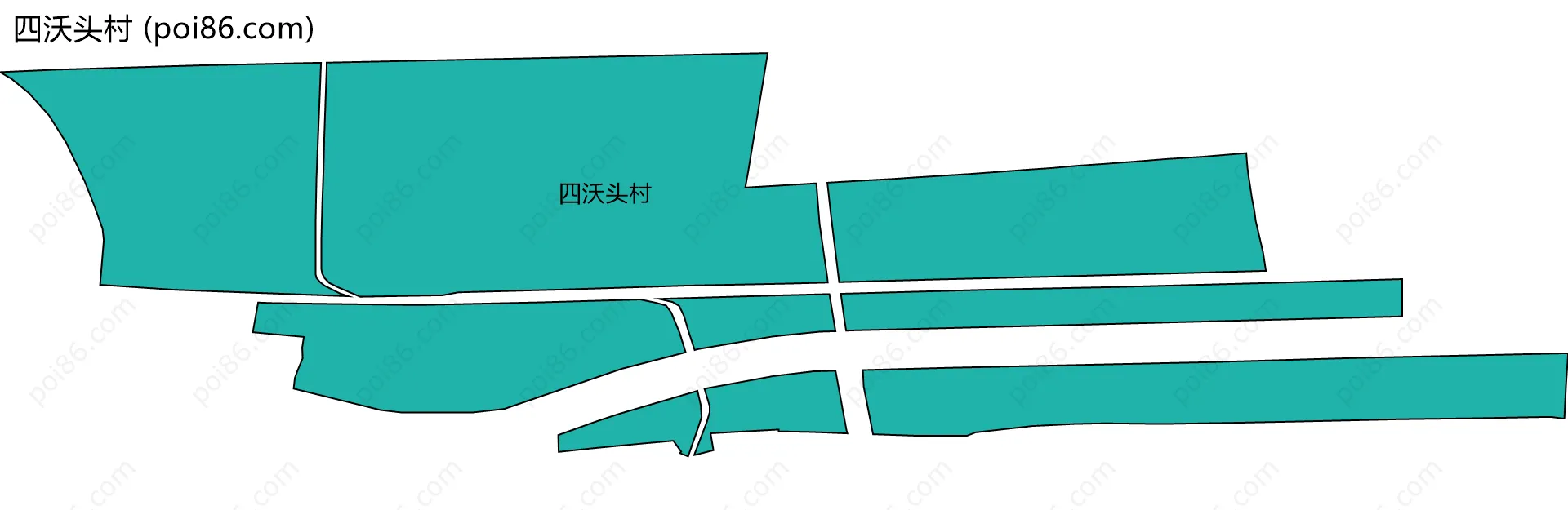 四沃头村边界地图