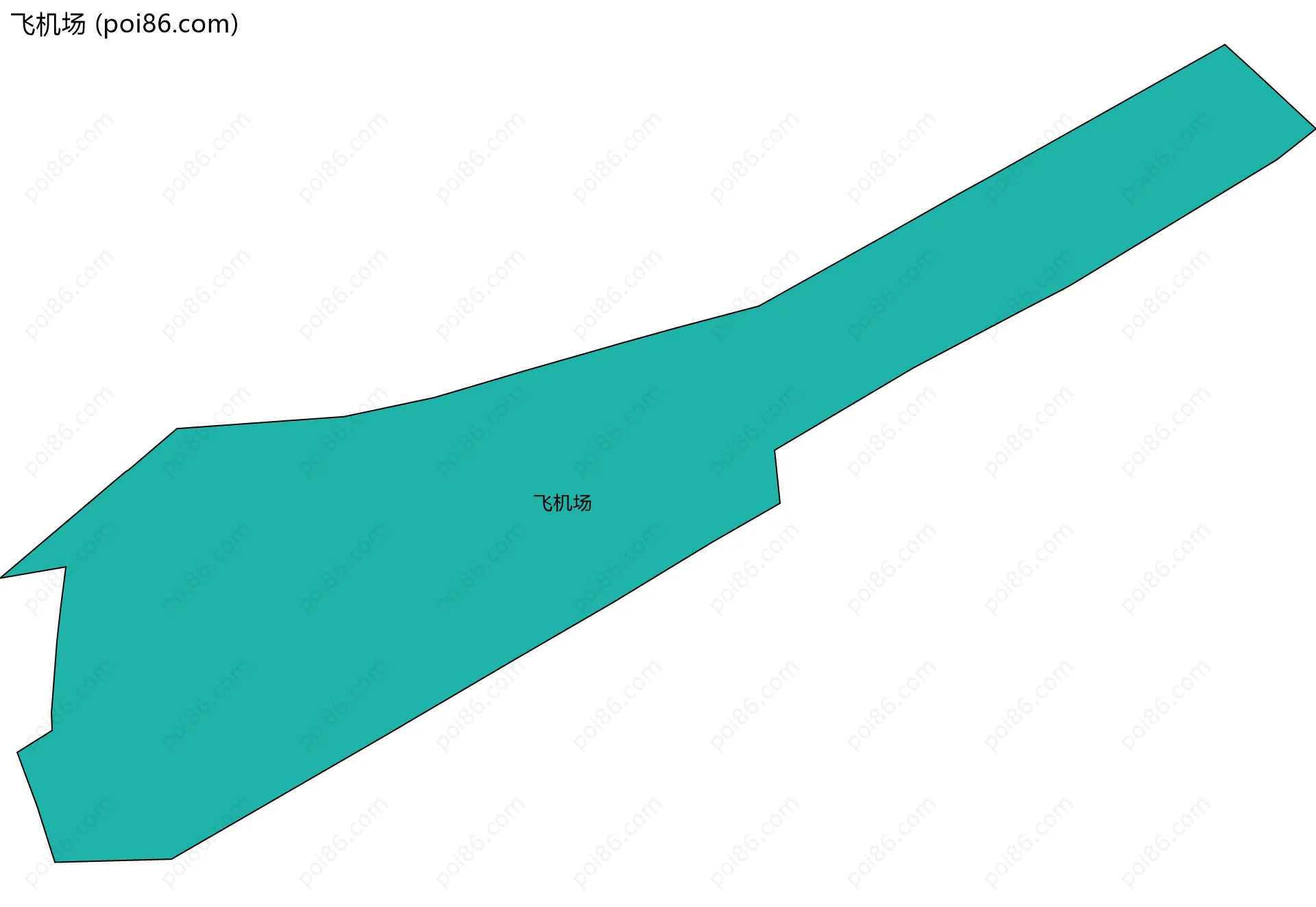 飞机场边界地图(五级行政区划)