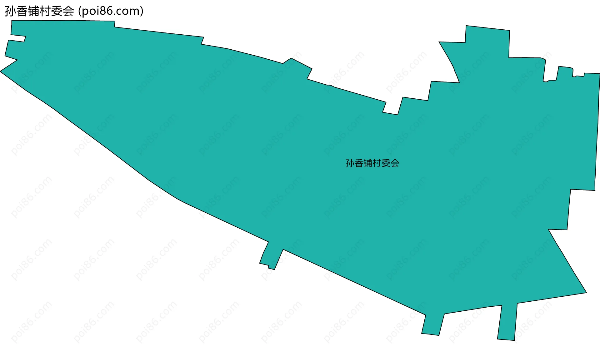 孙香铺村委会边界地图