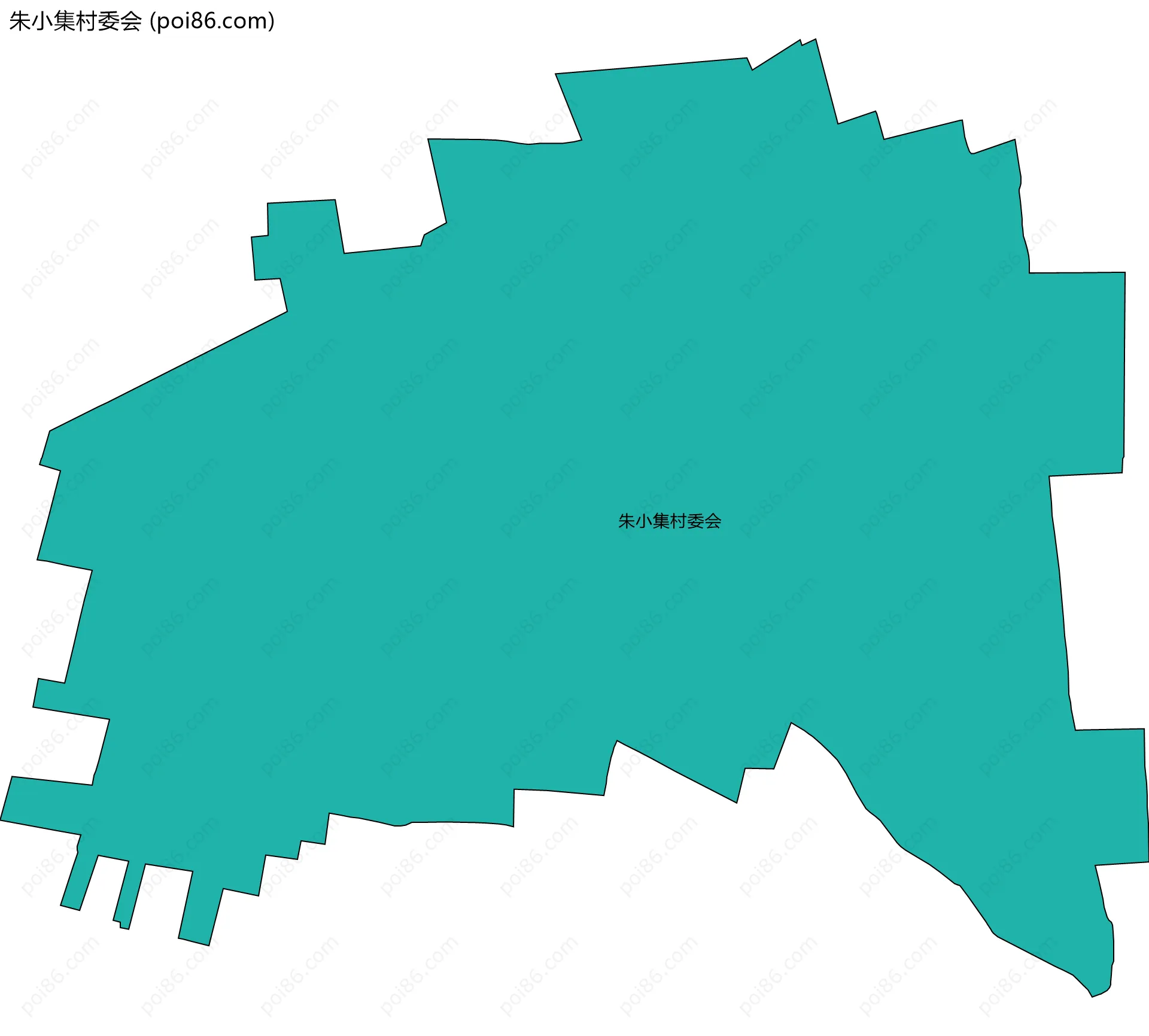 朱小集村委会边界地图