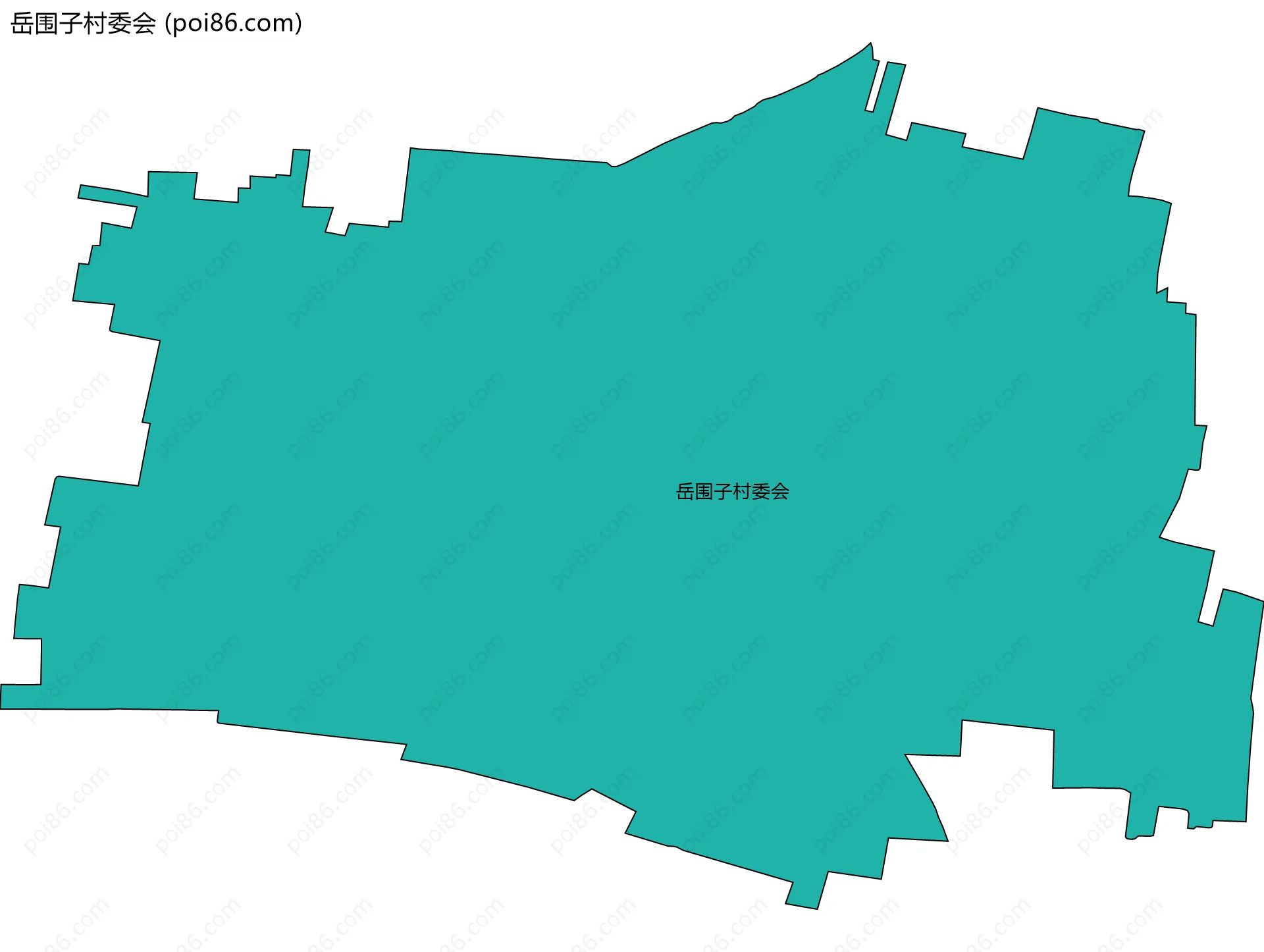 岳围子村委会边界地图