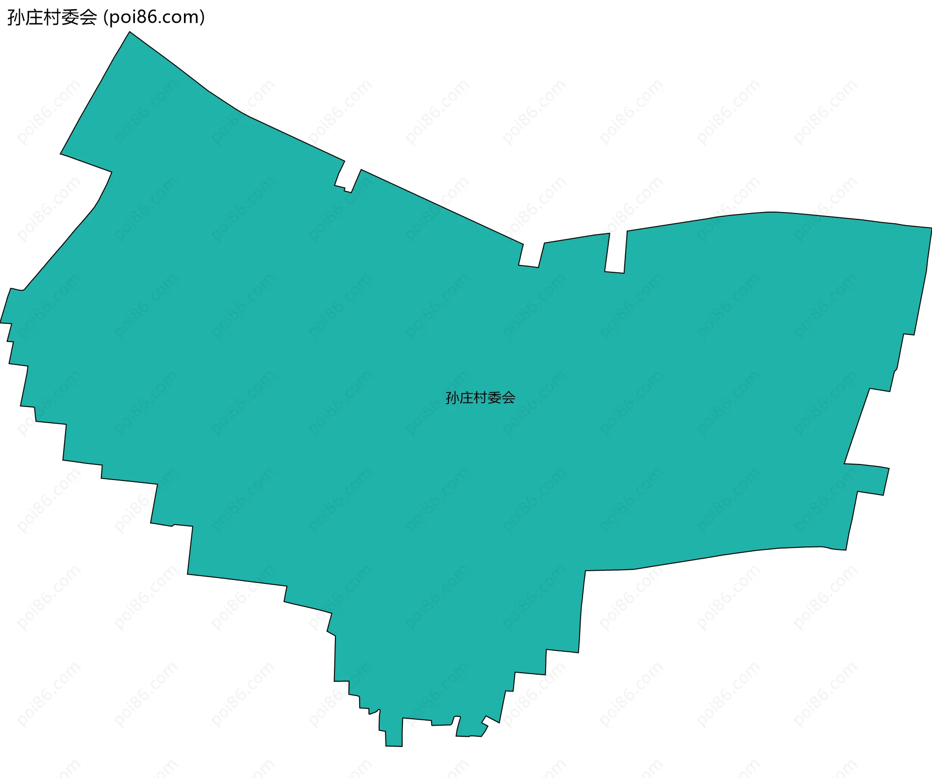 孙庄村委会边界地图