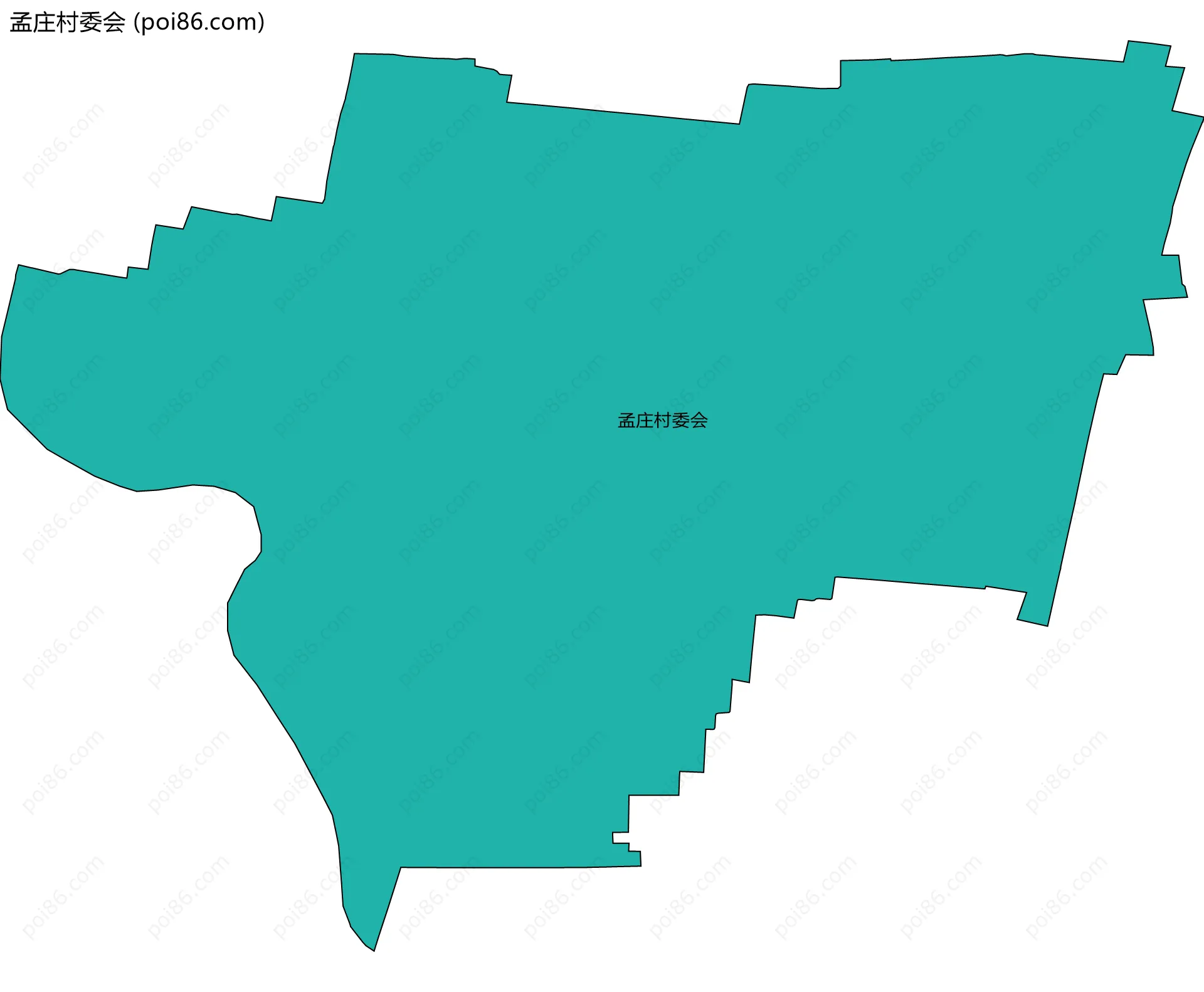 孟庄村委会边界地图