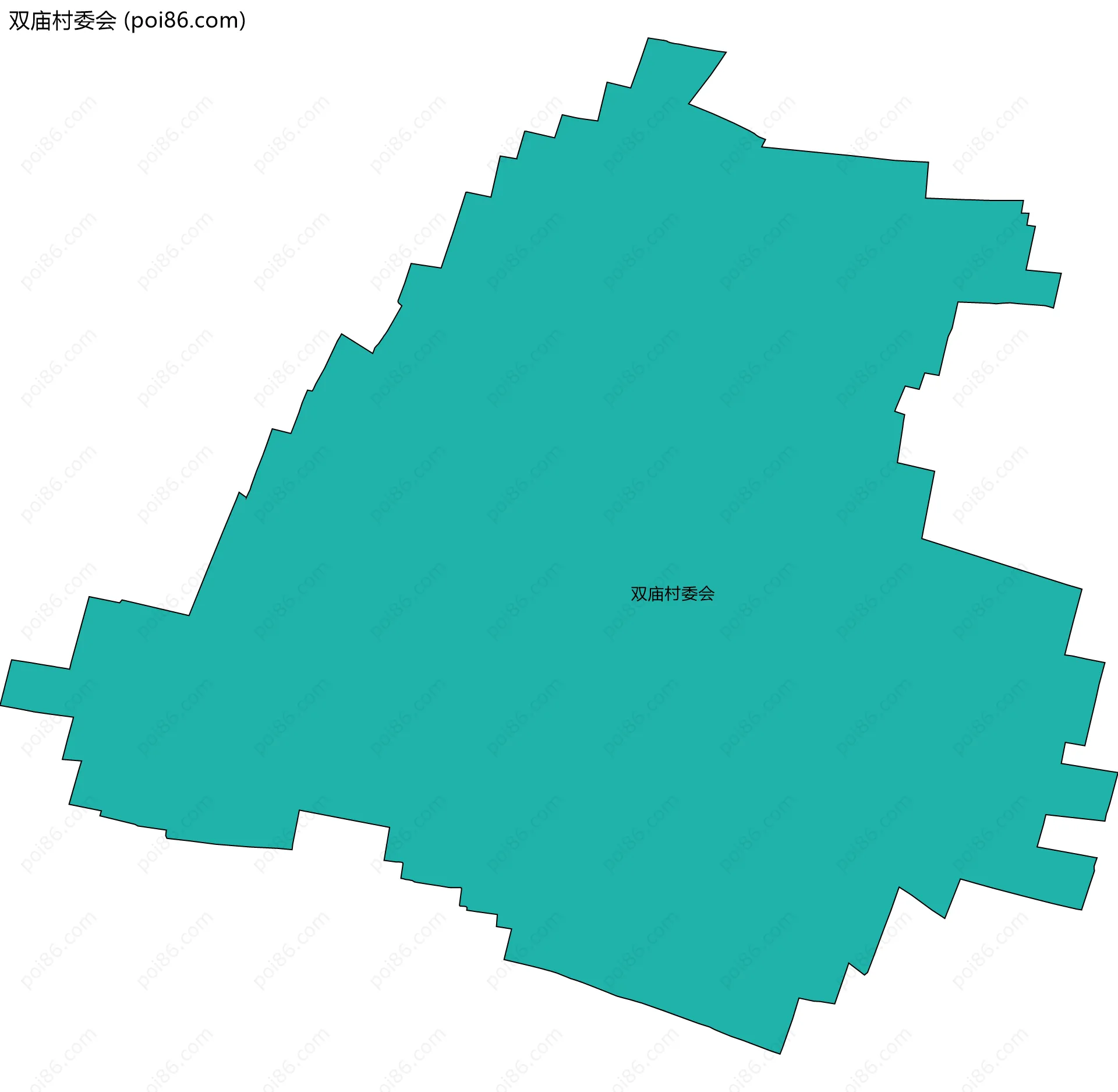 双庙村委会边界地图