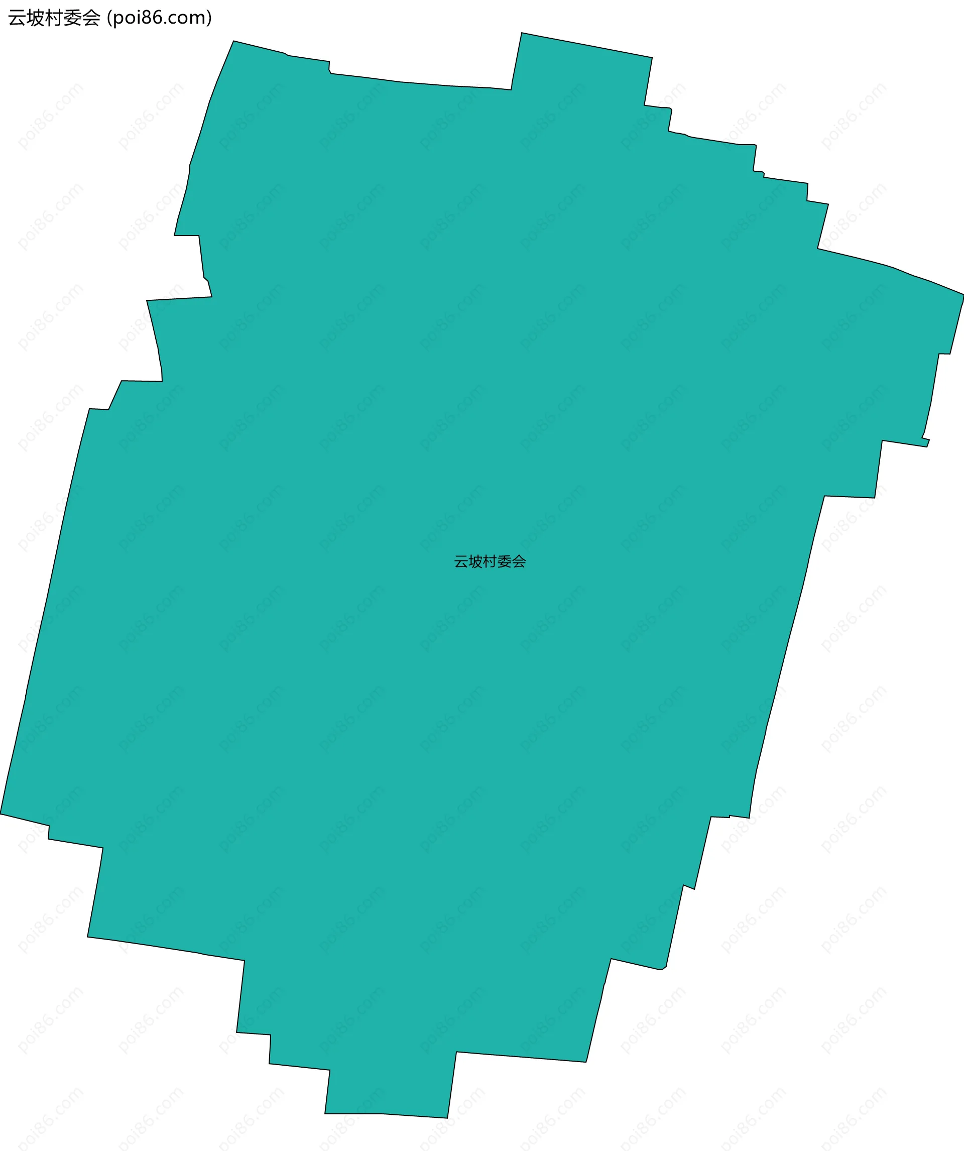 云坡村委会边界地图