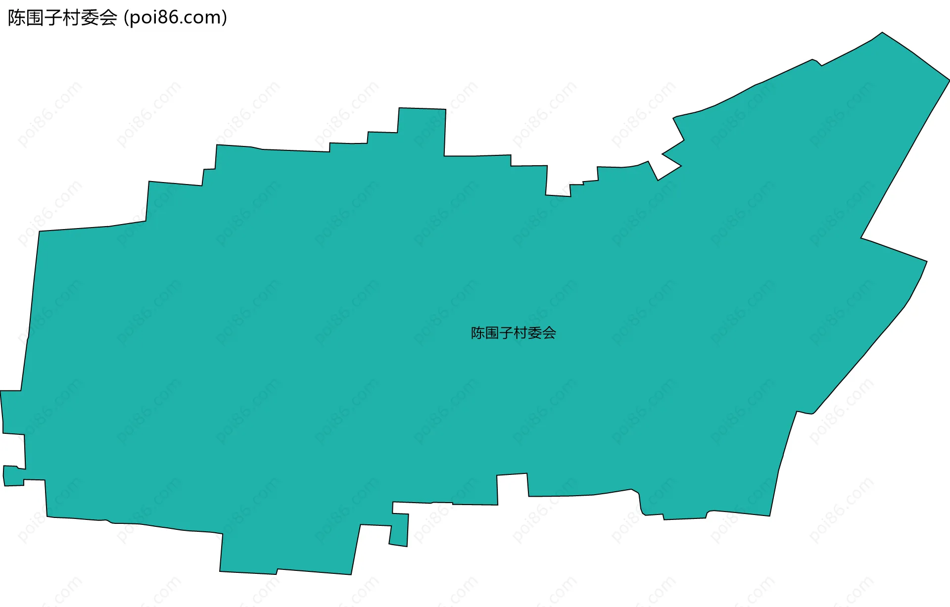 陈围子村委会边界地图