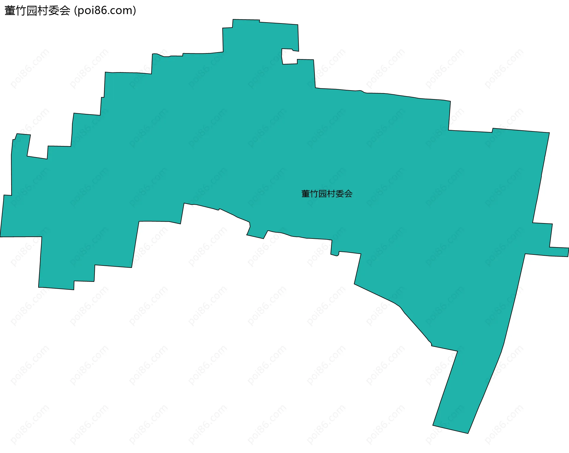 董竹园村委会边界地图