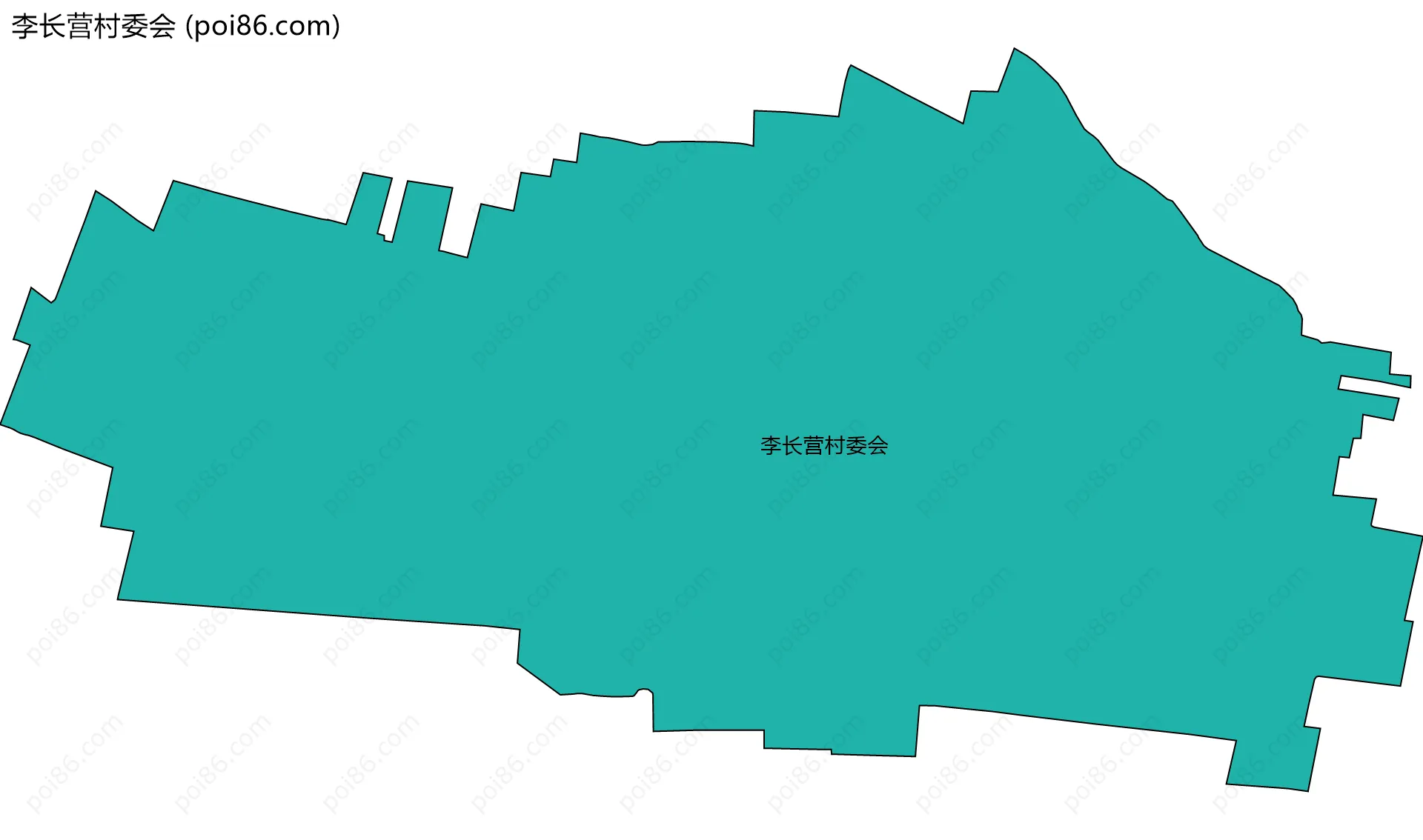 李长营村委会边界地图