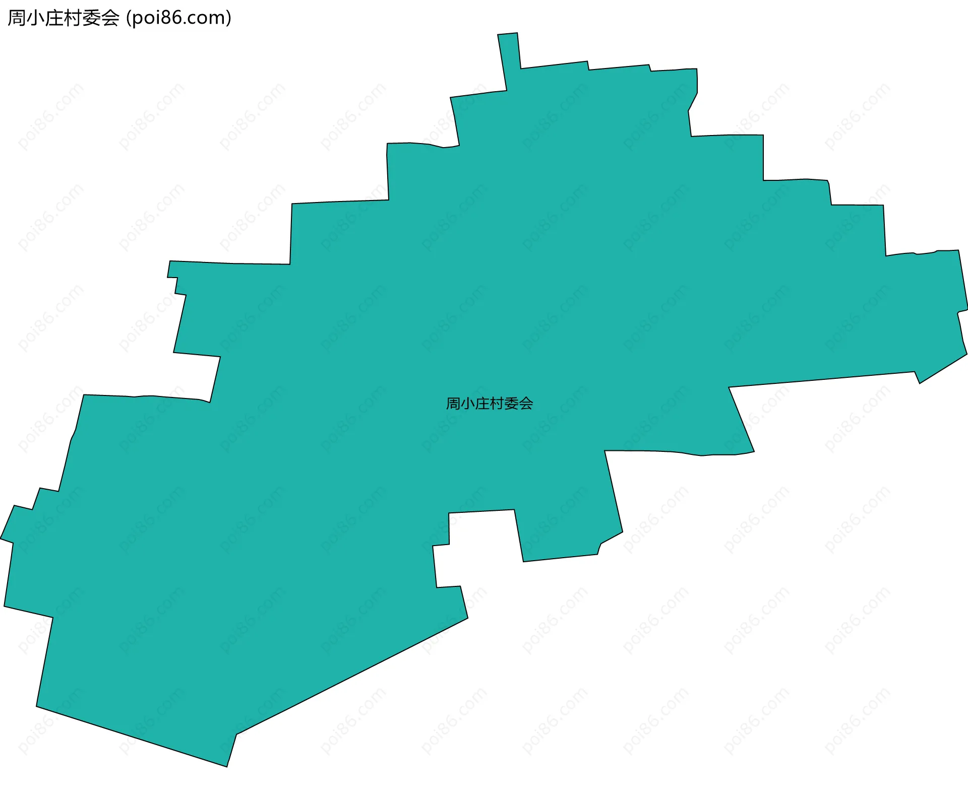 周小庄村委会边界地图