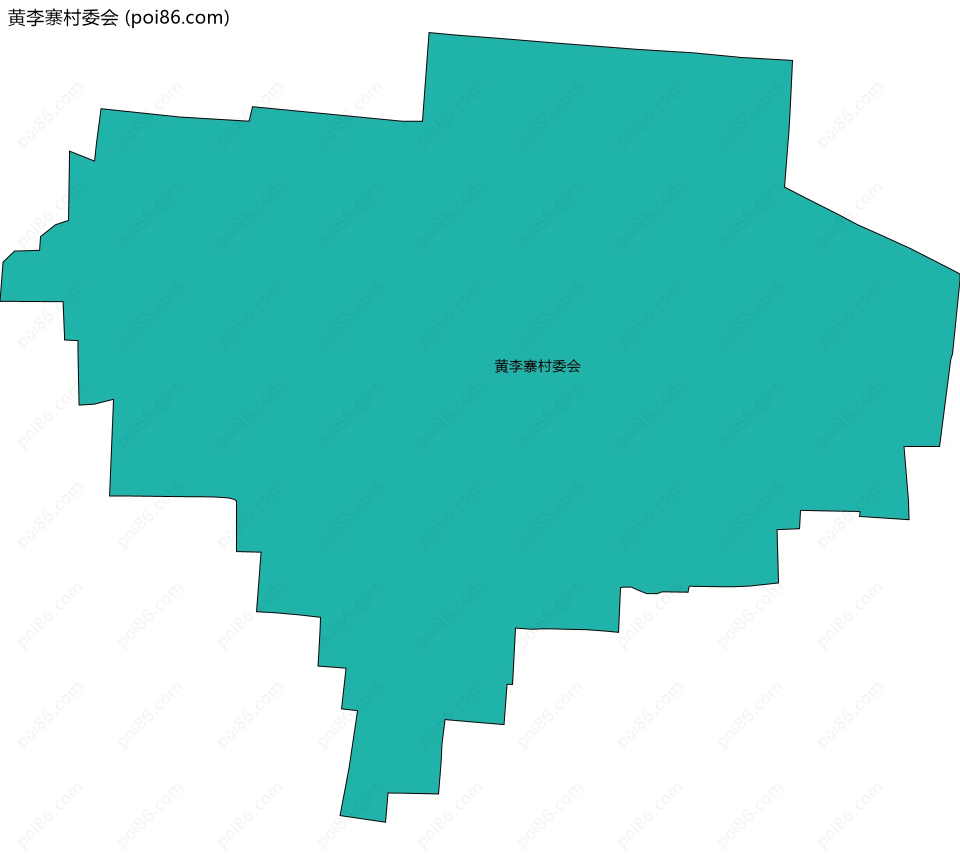 黄李寨村委会边界地图