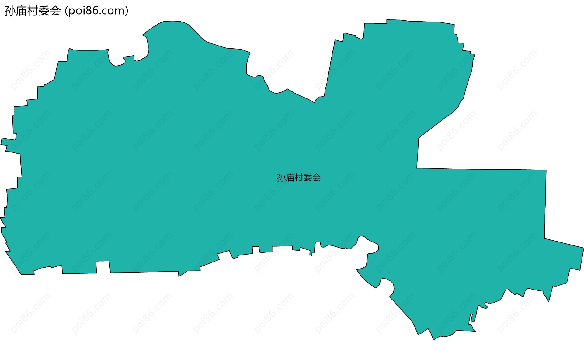 孙庙村委会边界地图