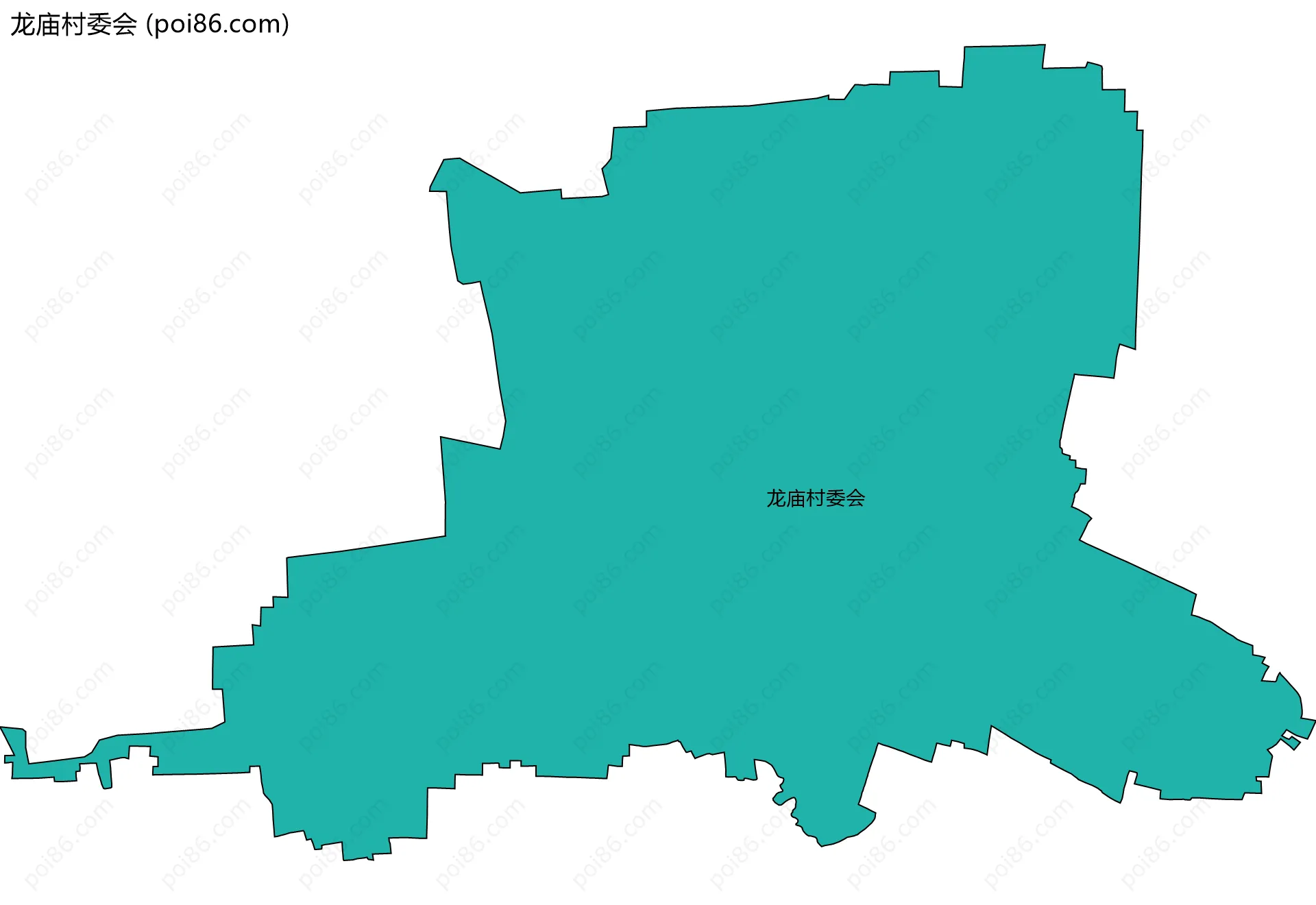 龙庙村委会边界地图