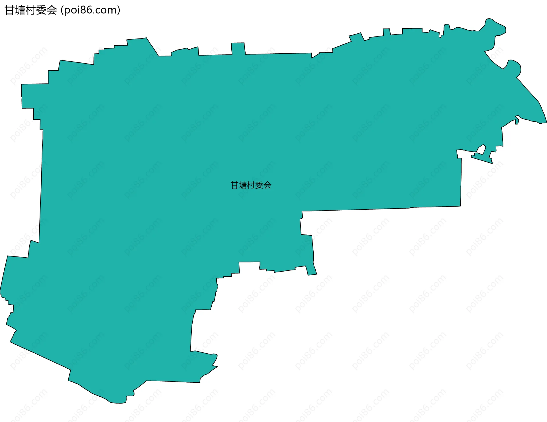甘塘村委会边界地图