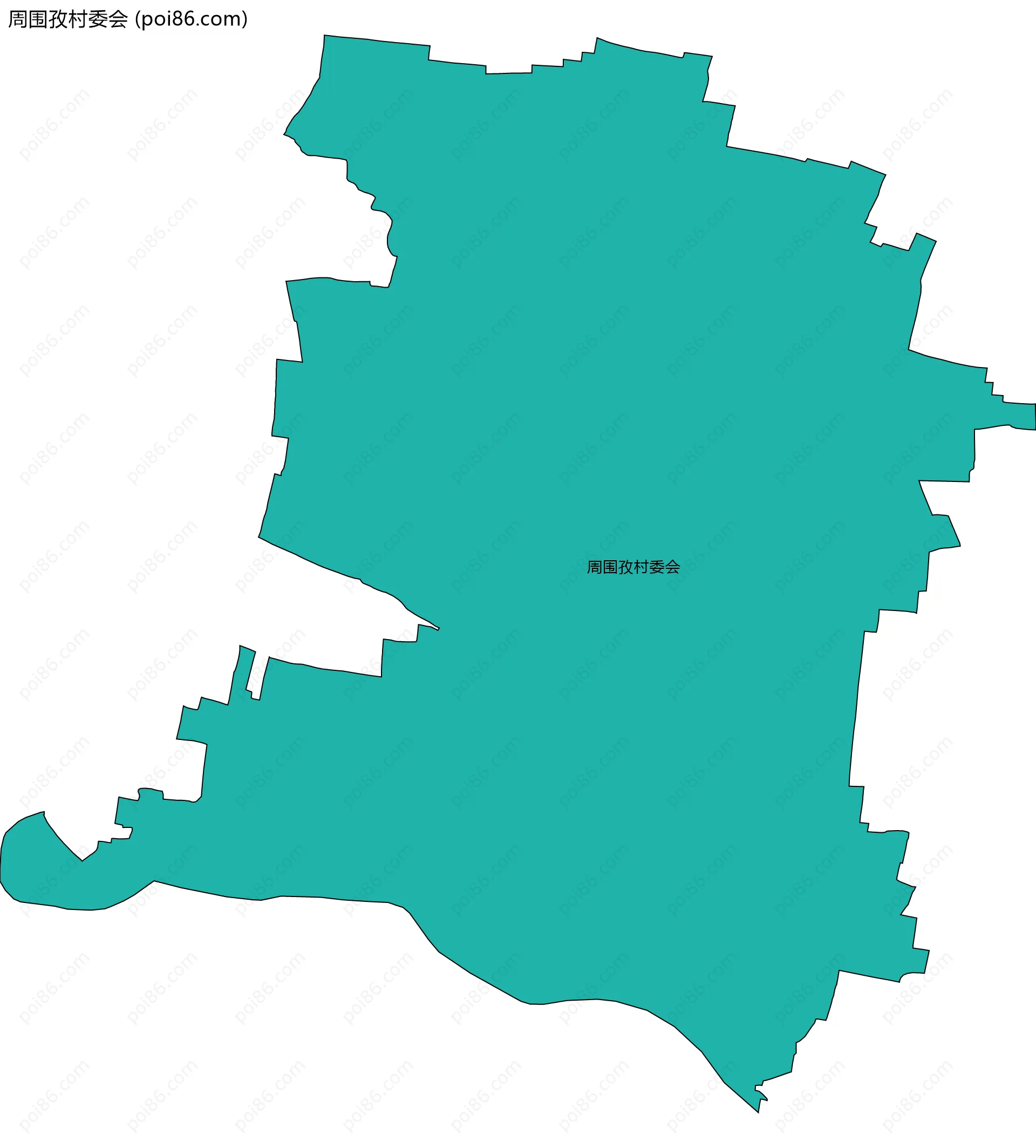 周围孜村委会边界地图