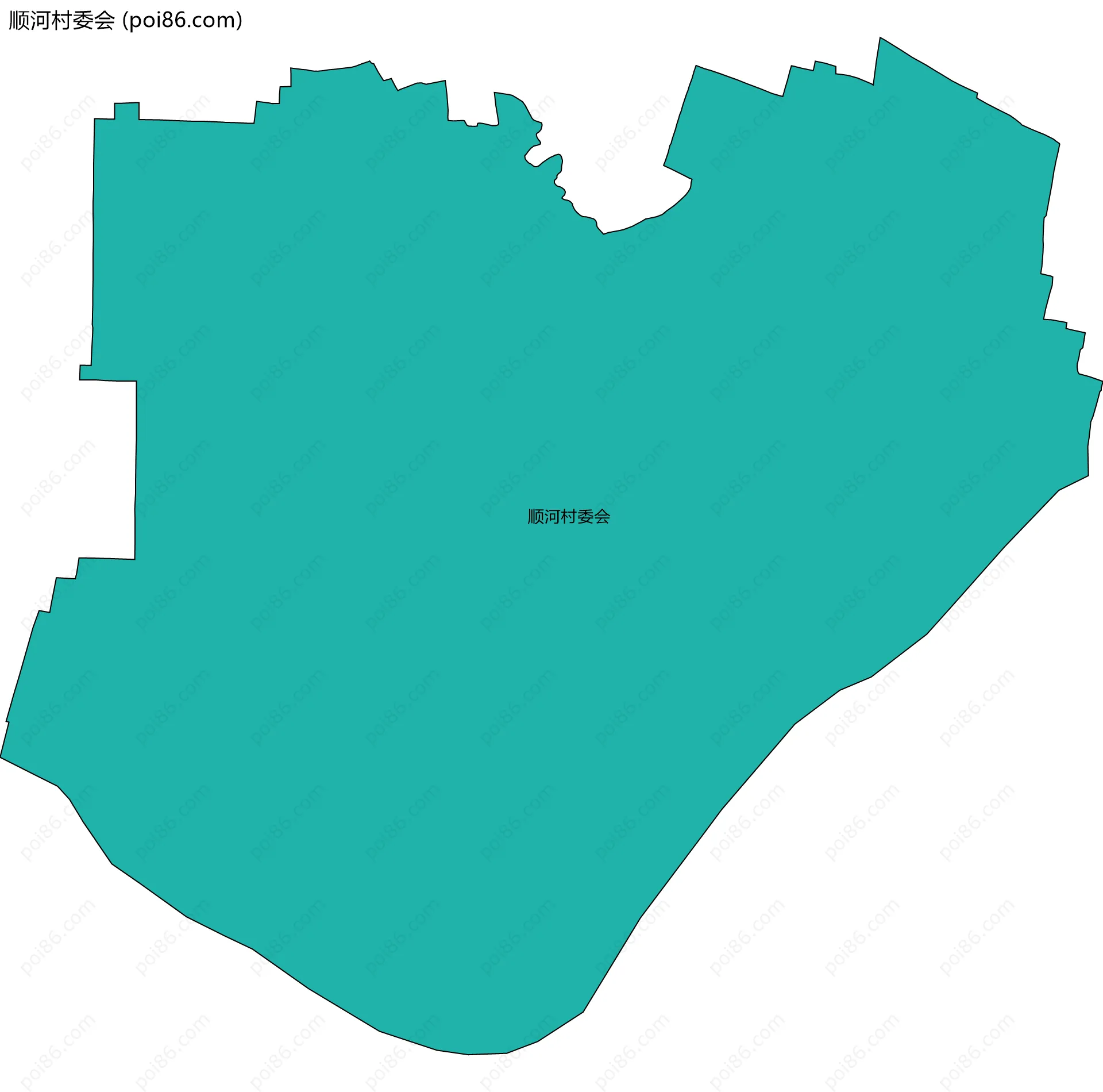 顺河村委会边界地图